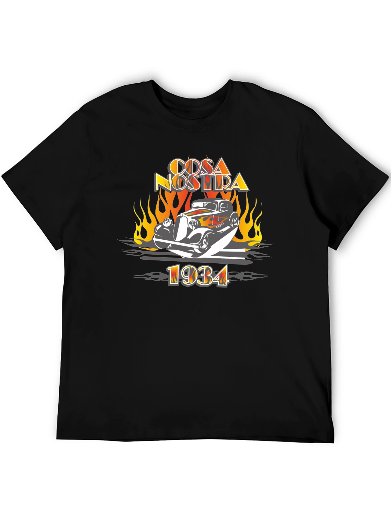 Cosa Nostra 1934 Car Graphic Tee - Black