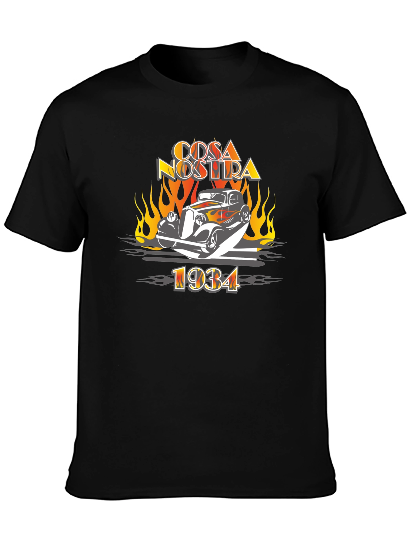 Cosa Nostra 1934 Car Graphic Tee - Black