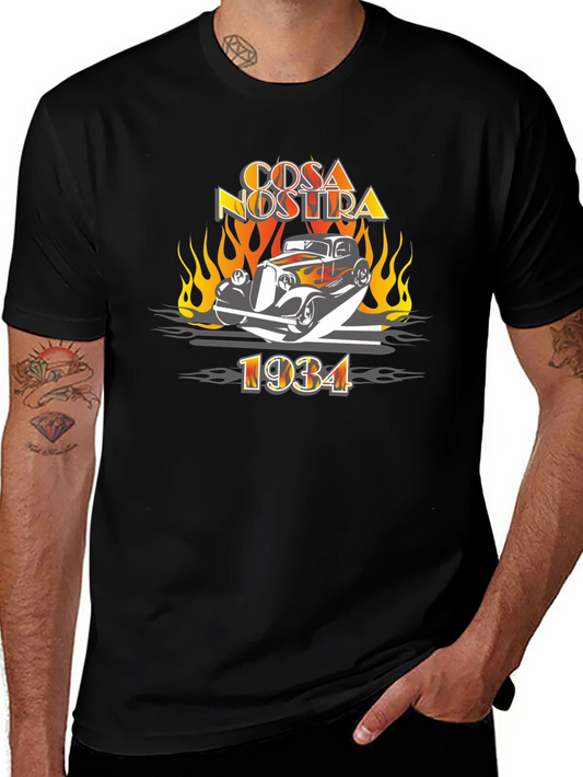 Cosa Nostra 1934 Car Graphic Tee - Black