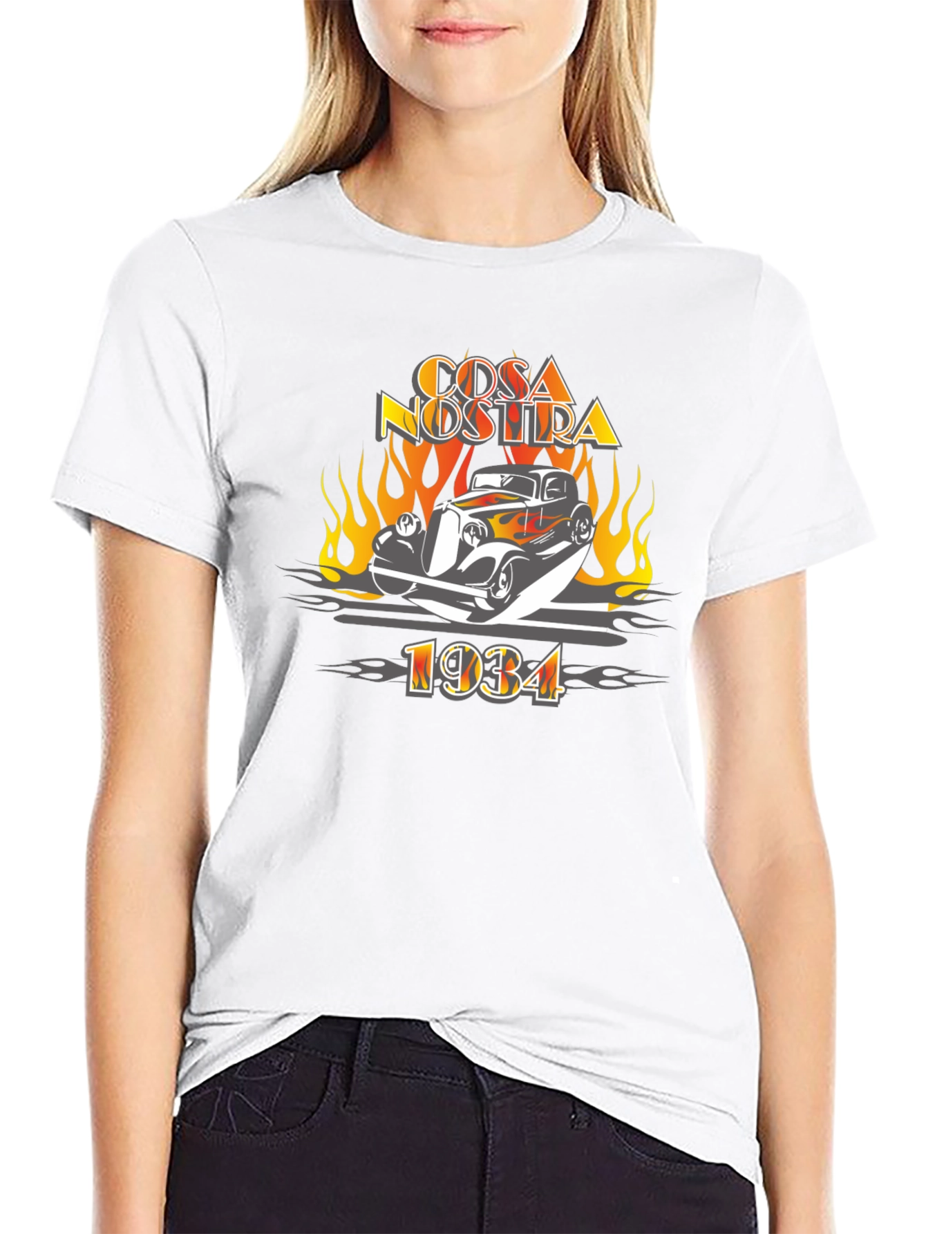 Cosa Nostra 1934 Car Graphic Tee - Black