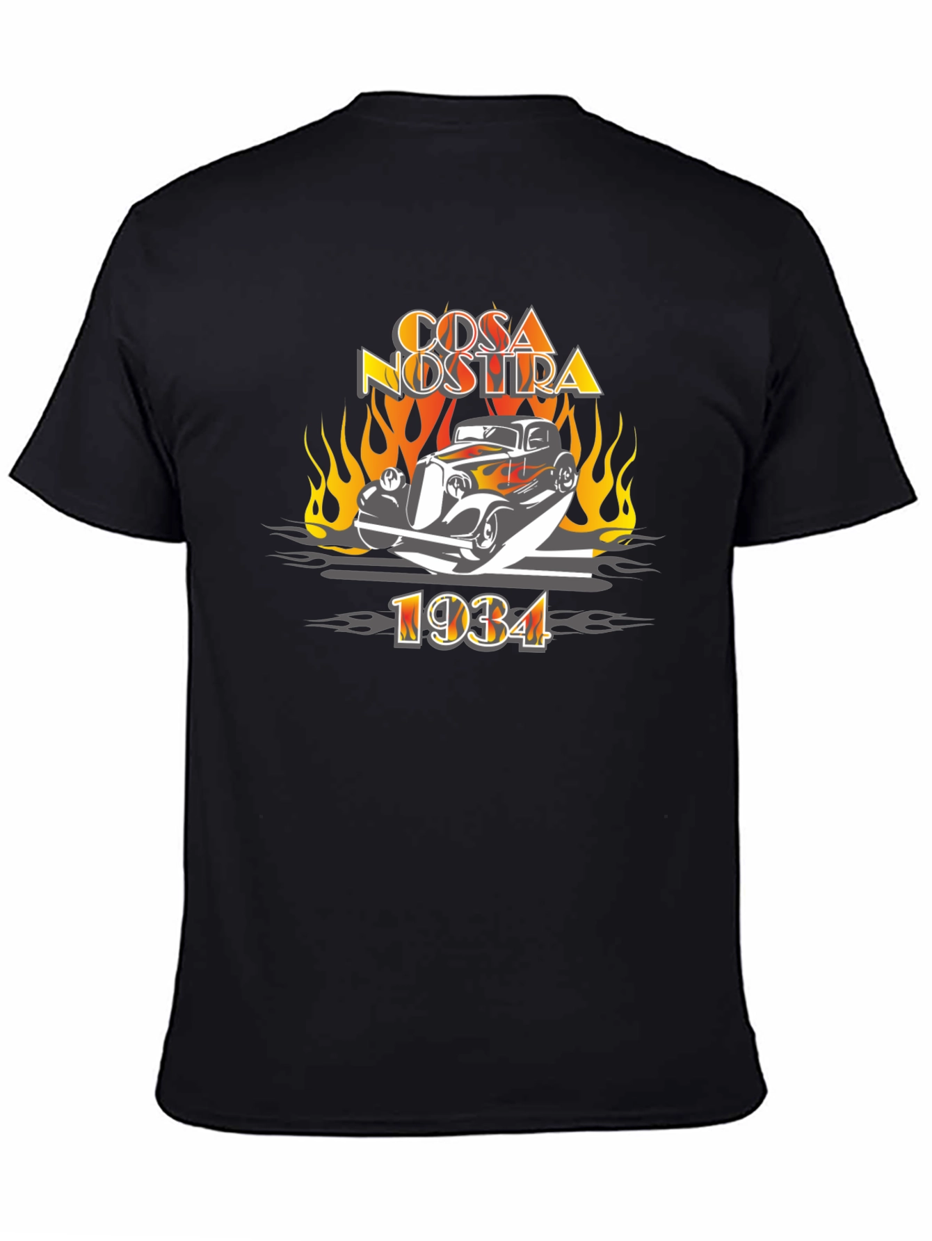 Cosa Nostra 1934 Car Graphic Tee - Black