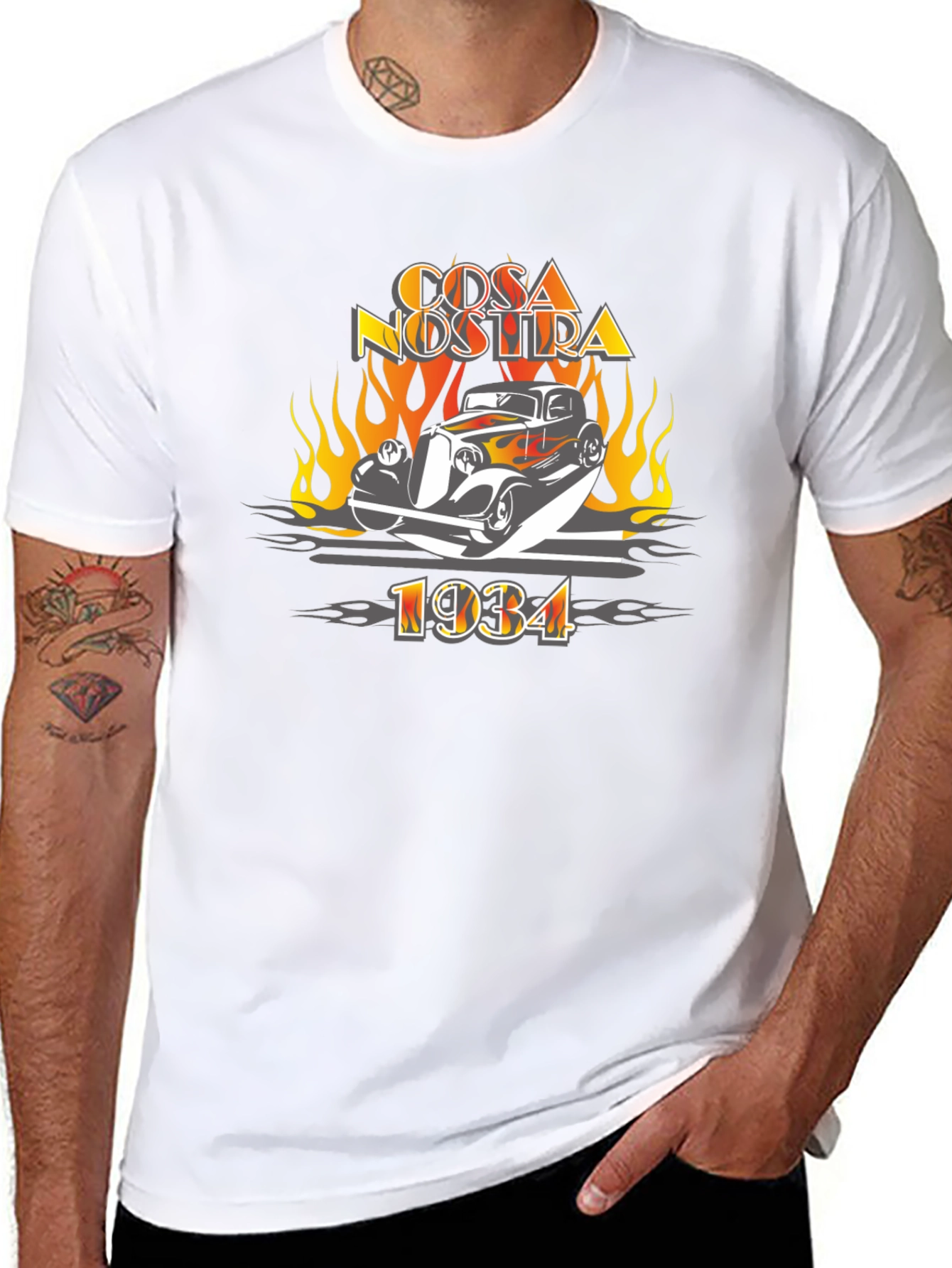 Cosa Nostra 1934 Car Graphic Tee - Black