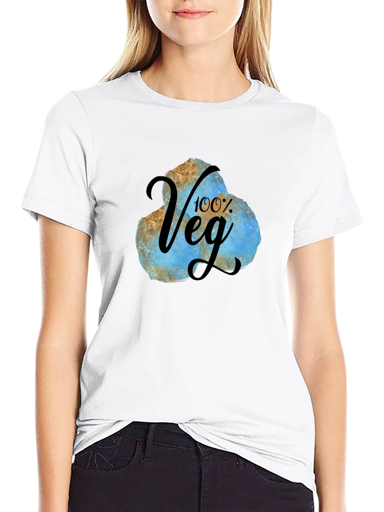 100% Veg Graphic Tee - Vegan T-Shirt