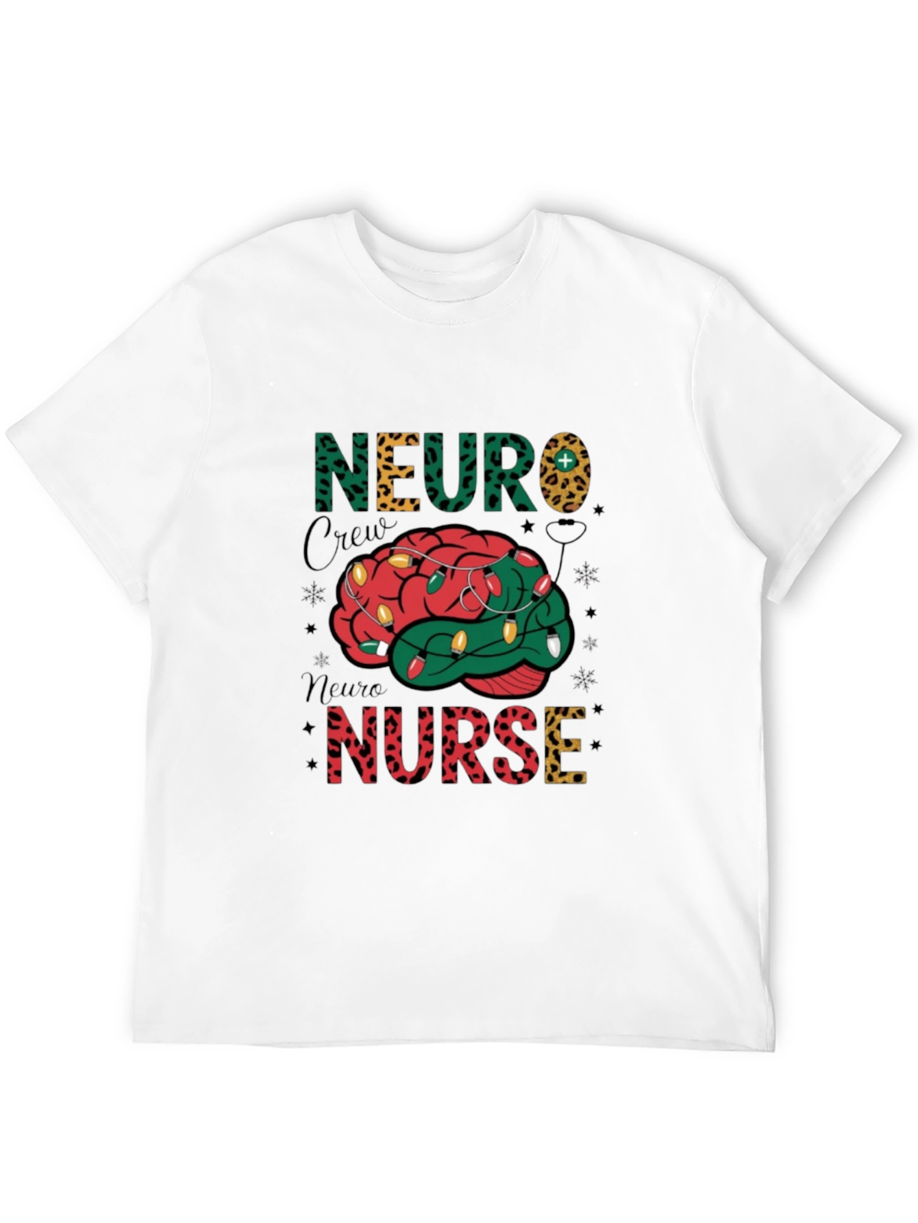 Neuro Nurse Crew Brain Christmas T-Shirt