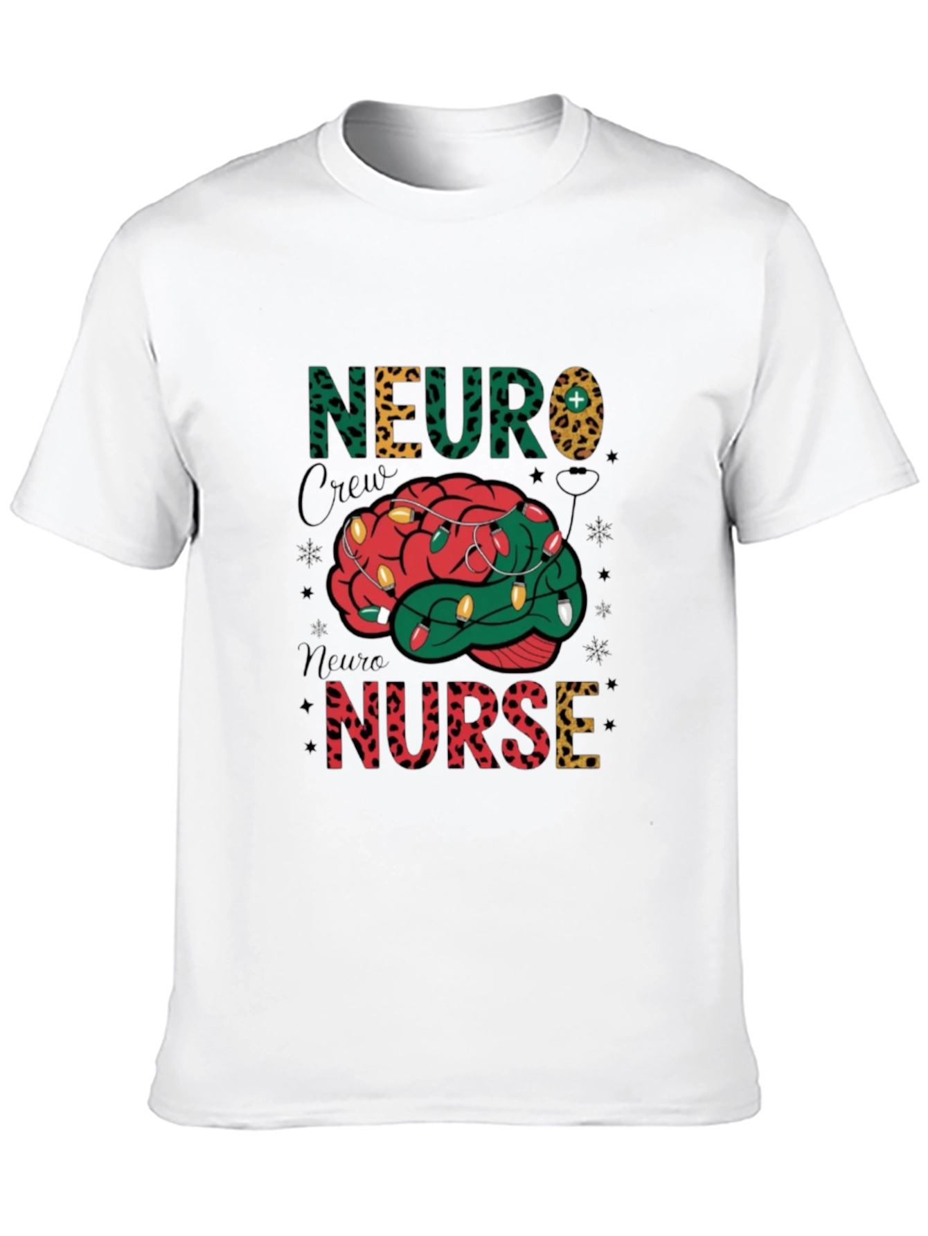 Neuro Nurse Crew Brain Christmas T-Shirt