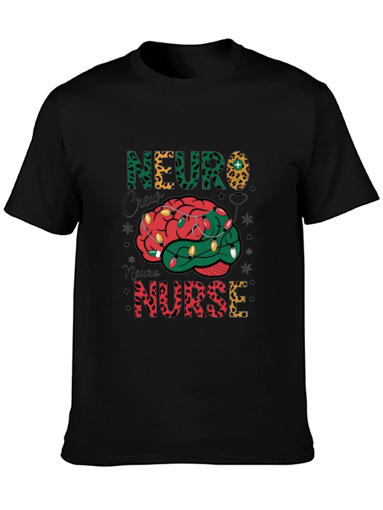 Neuro Nurse Crew Brain Christmas T-Shirt