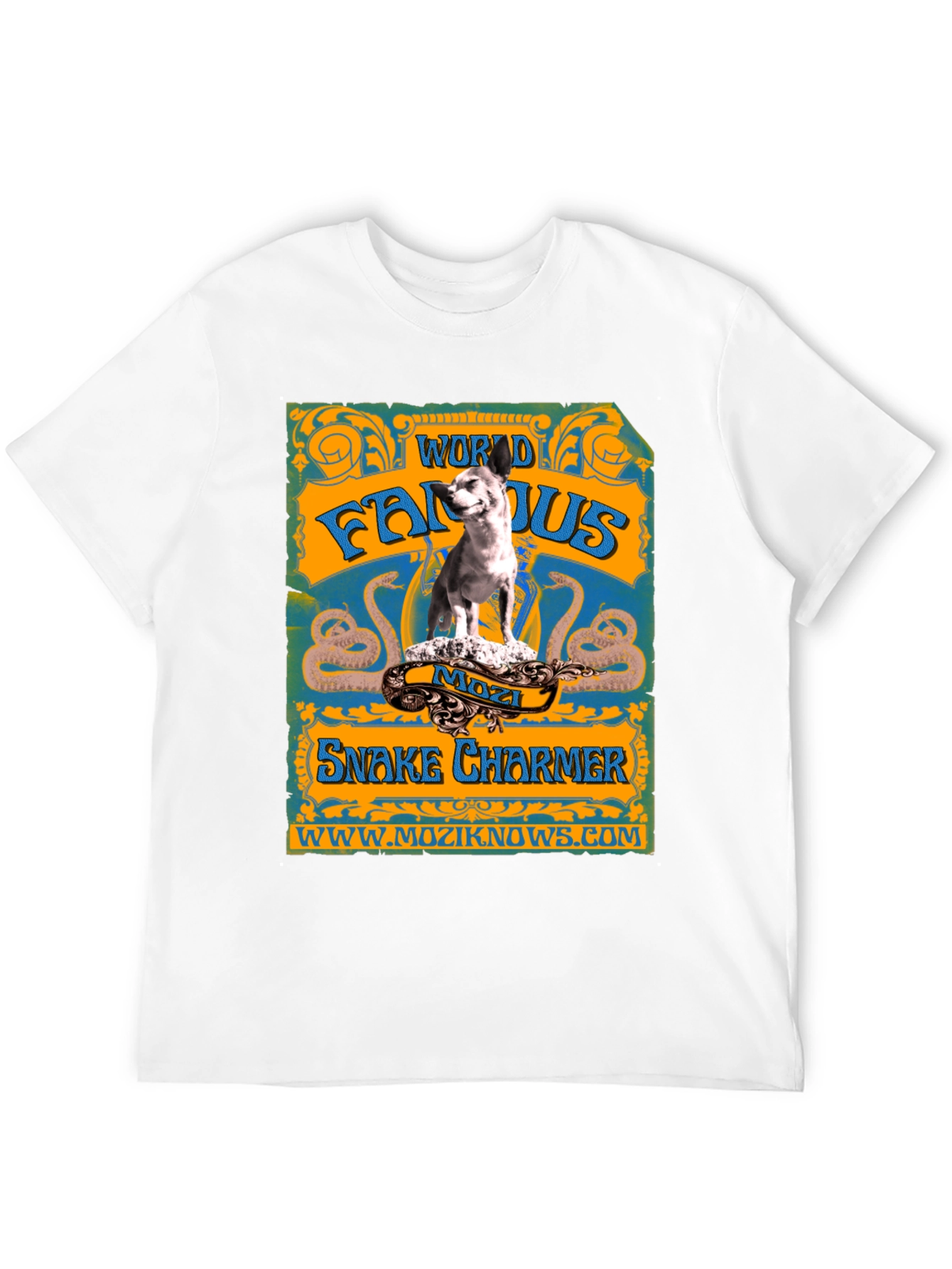 World Famous Snake Charmer Mozzi Dog T-Shirt