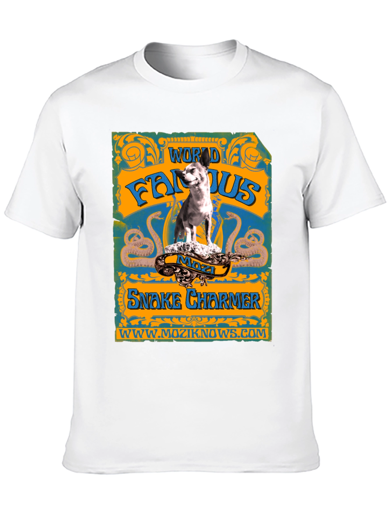 World Famous Snake Charmer Mozzi Dog T-Shirt