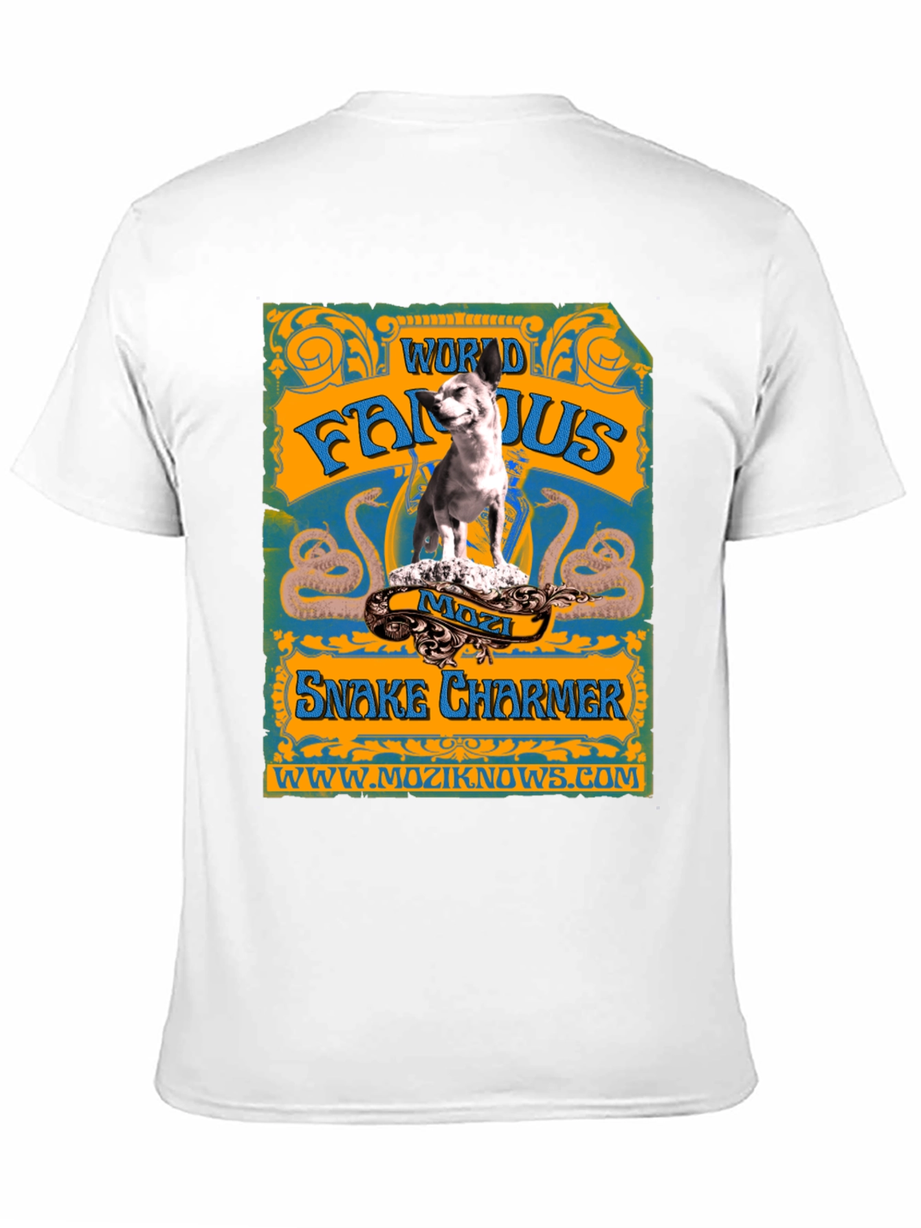 World Famous Snake Charmer Mozzi Dog T-Shirt