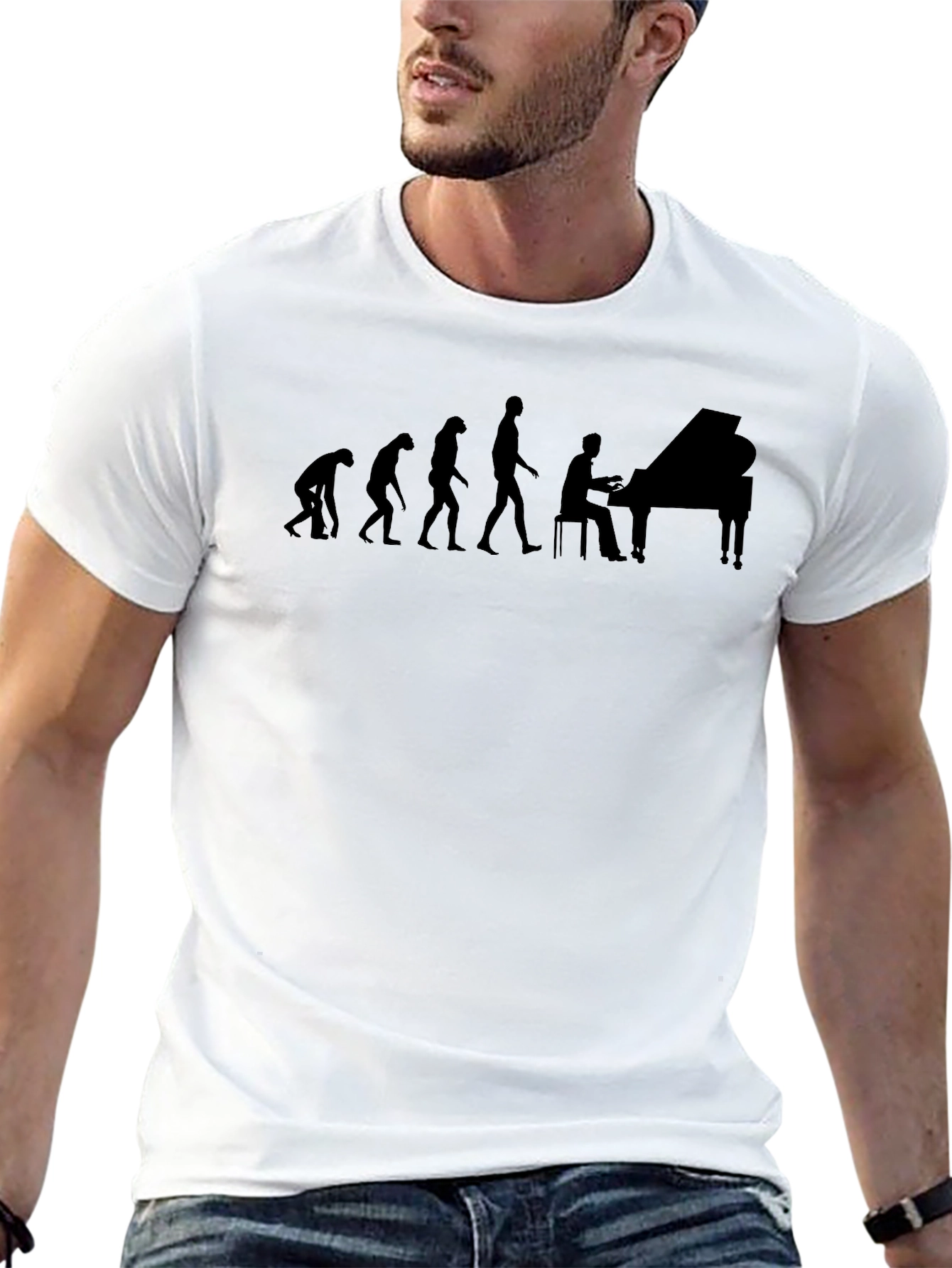 Piano Evolution T-Shirt - Musicians Humor Tee