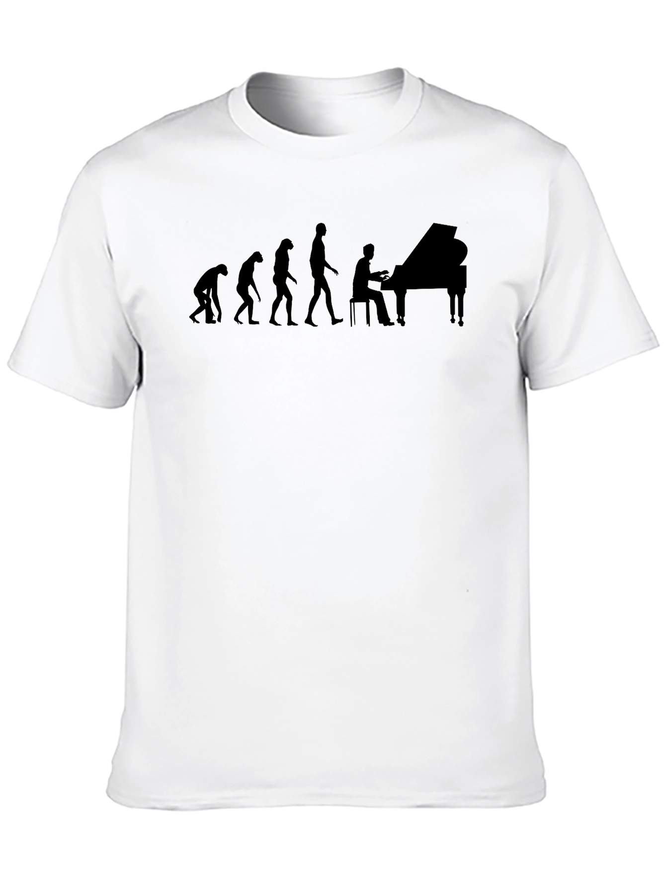 Piano Evolution T-Shirt - Musicians Humor Tee