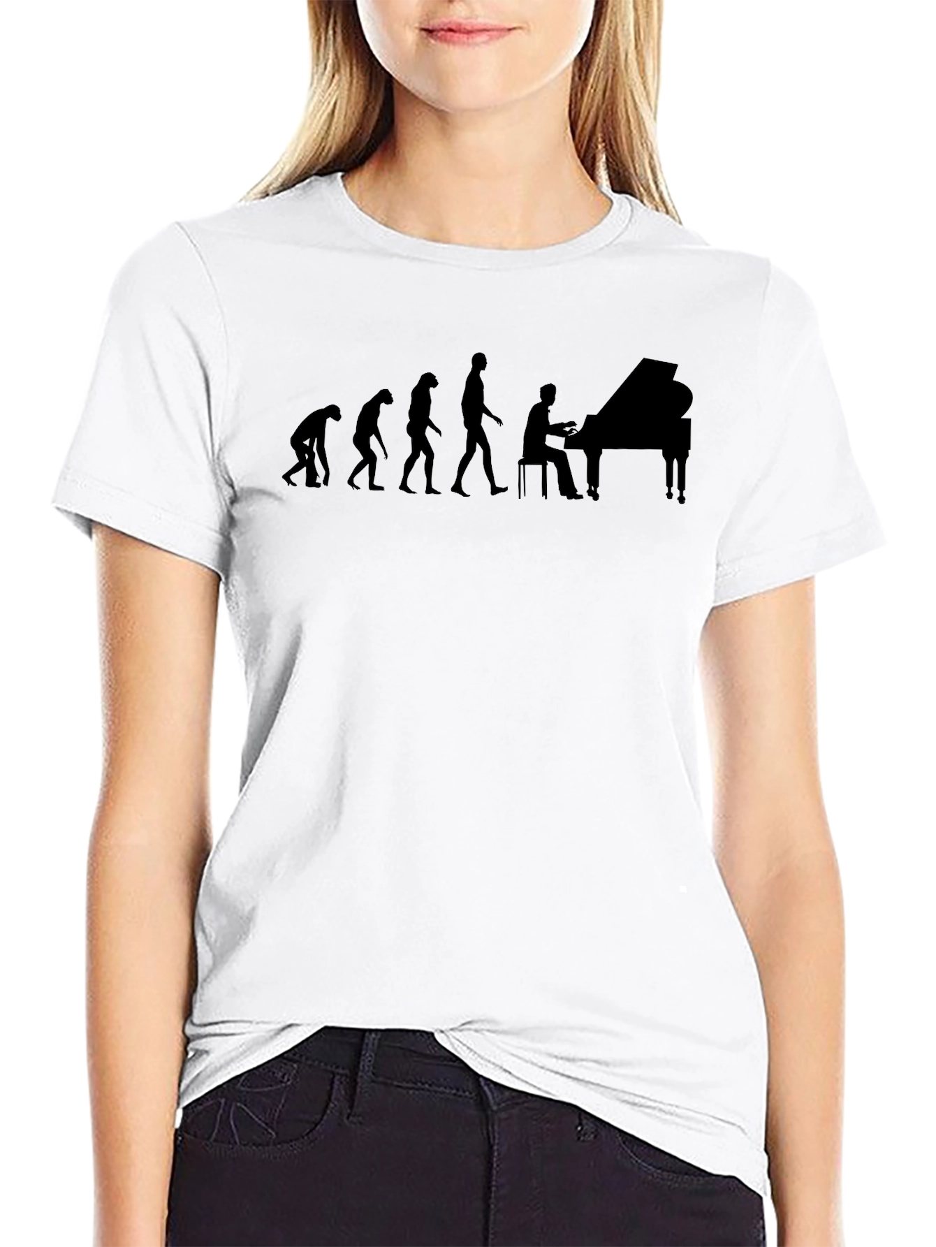 Piano Evolution T-Shirt - Musicians Humor Tee