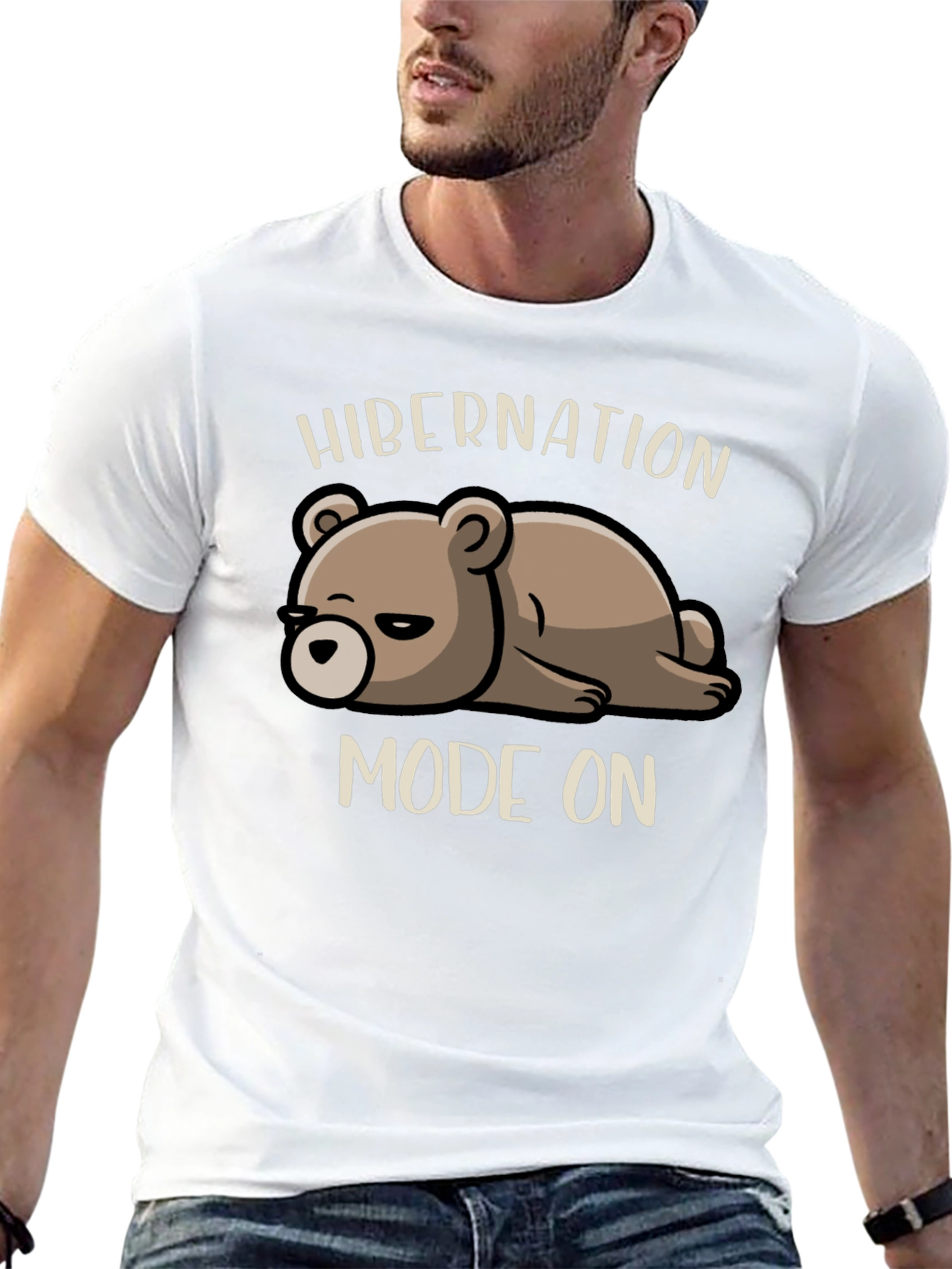 Hibernation Mode On T-Shirt - Cute Bear Design
