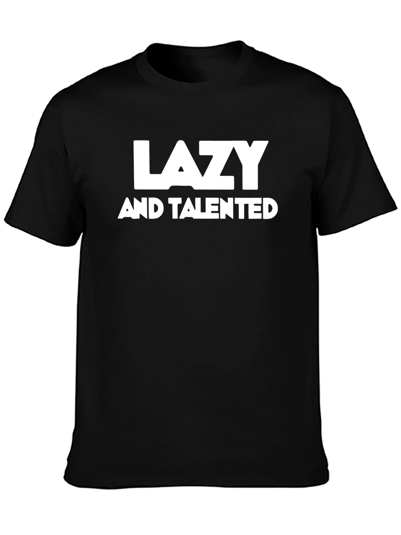 Lazy and Talented Black Graphic Tee