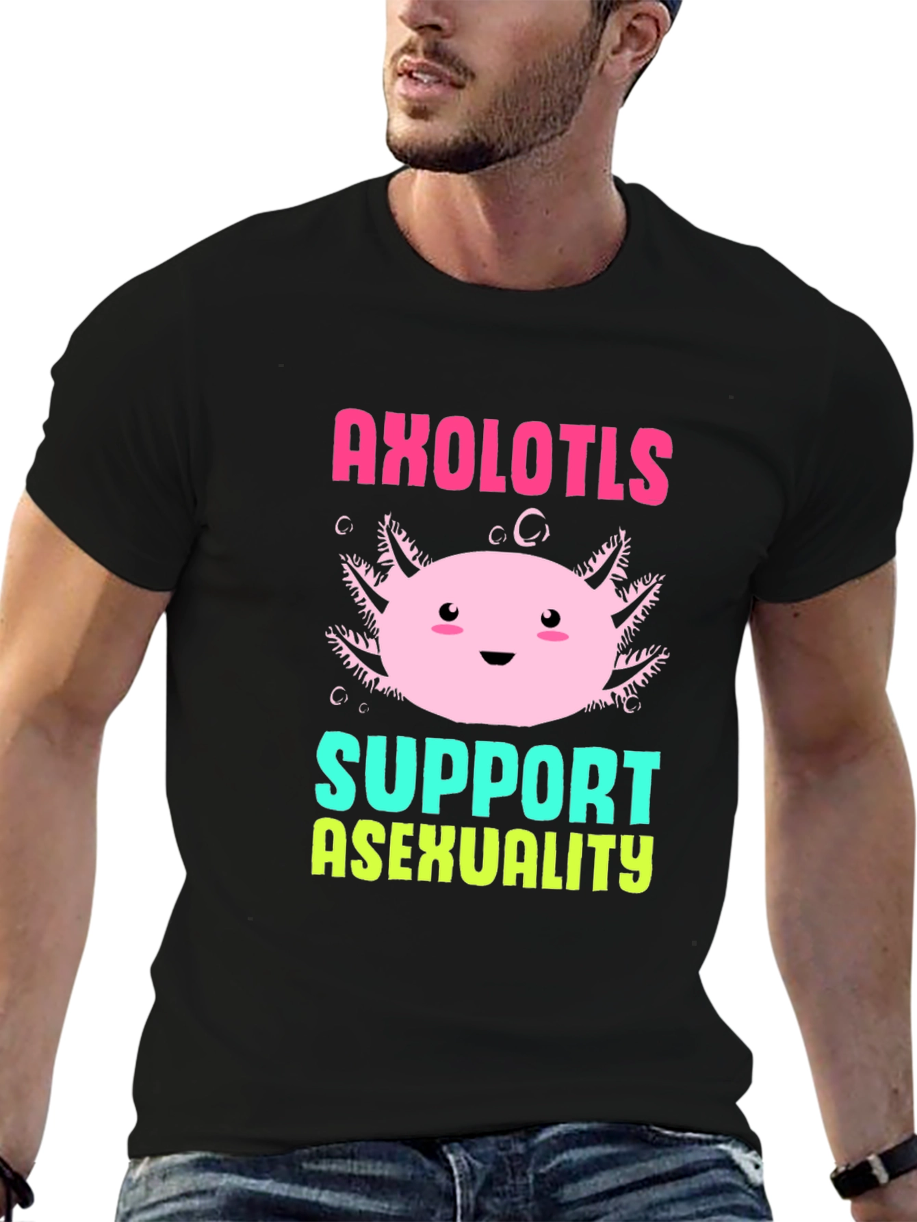 Axolotls Support Asexuality T-Shirt