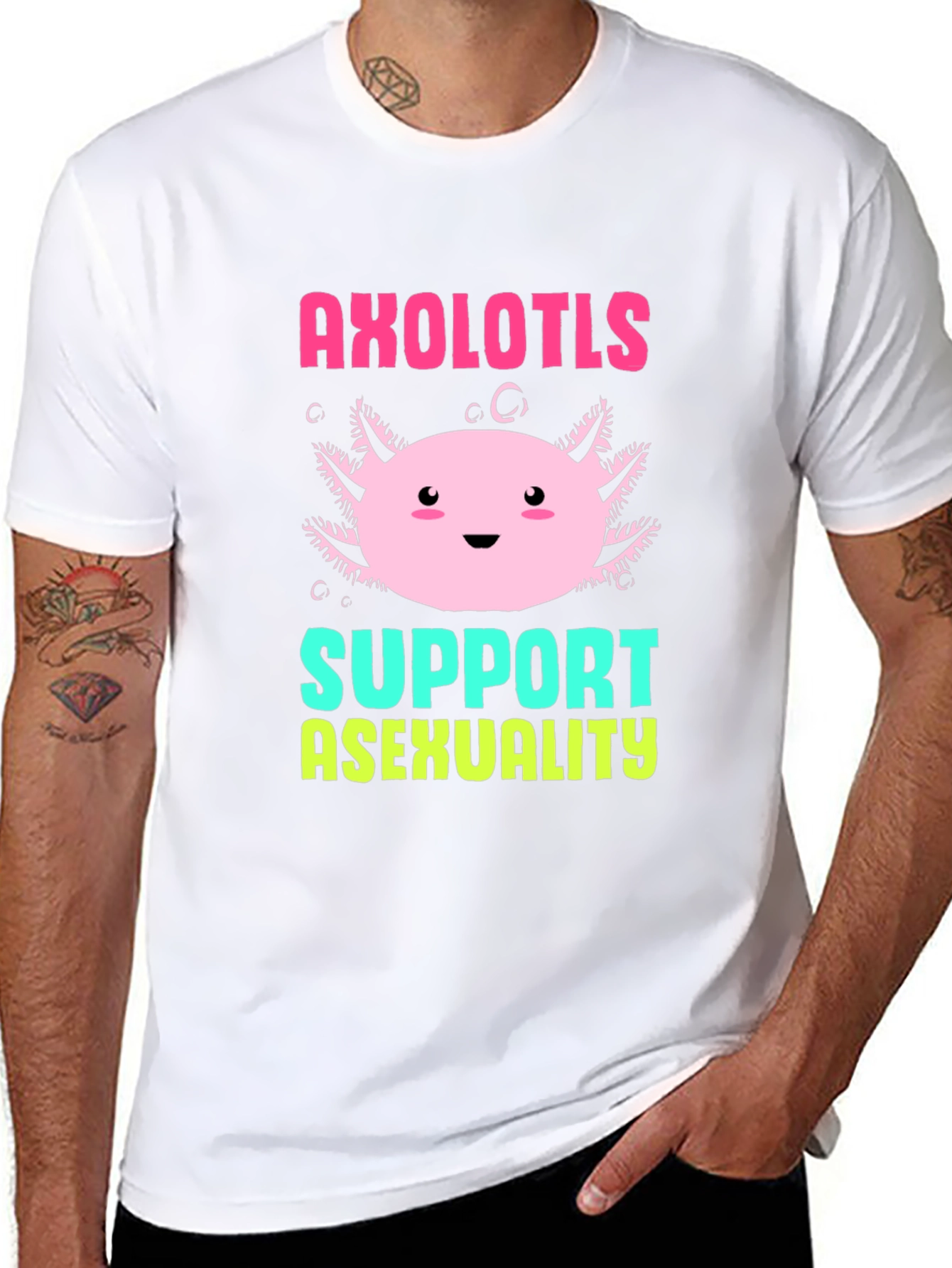Axolotls Support Asexuality T-Shirt