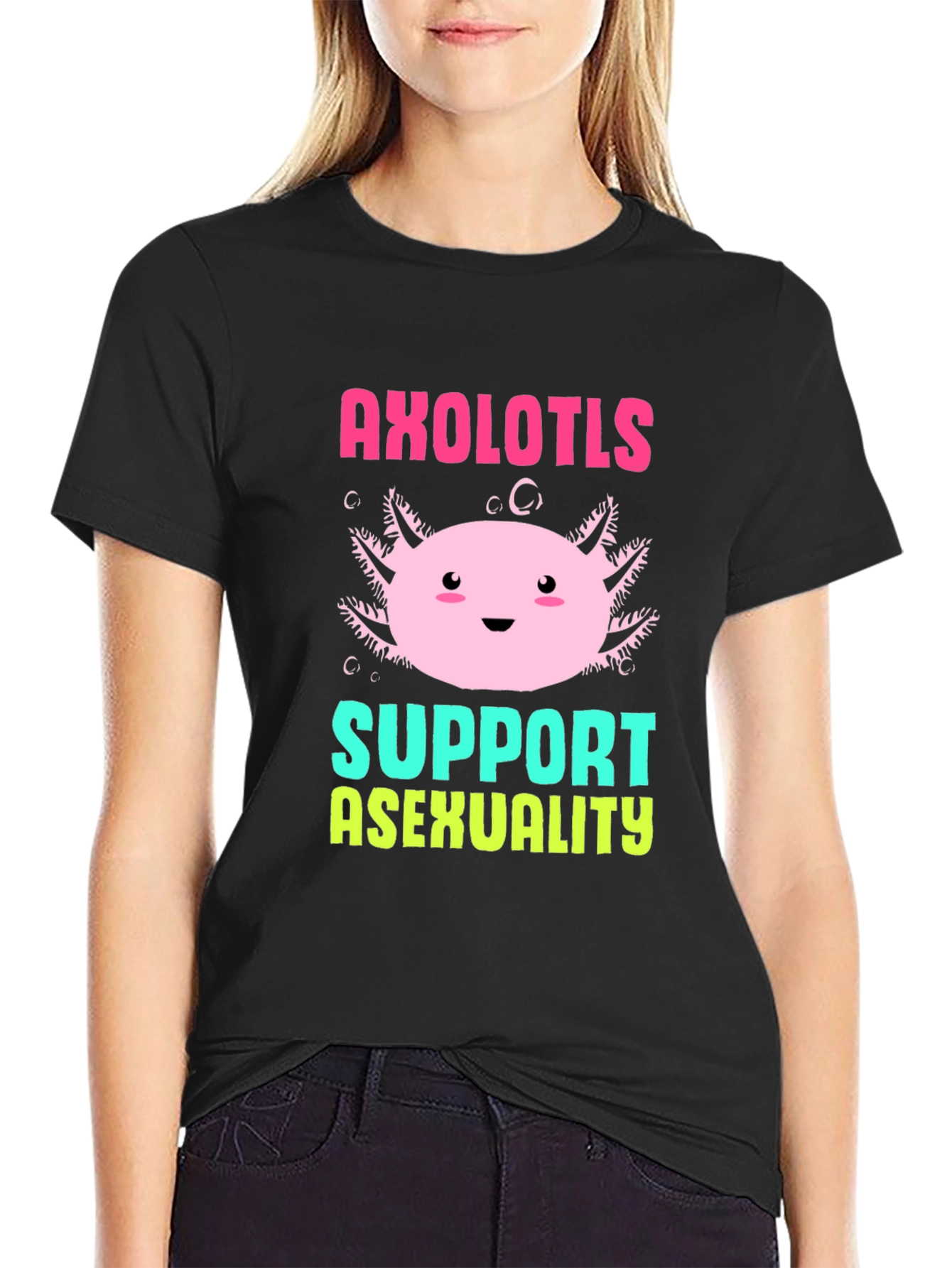 Axolotls Support Asexuality T-Shirt
