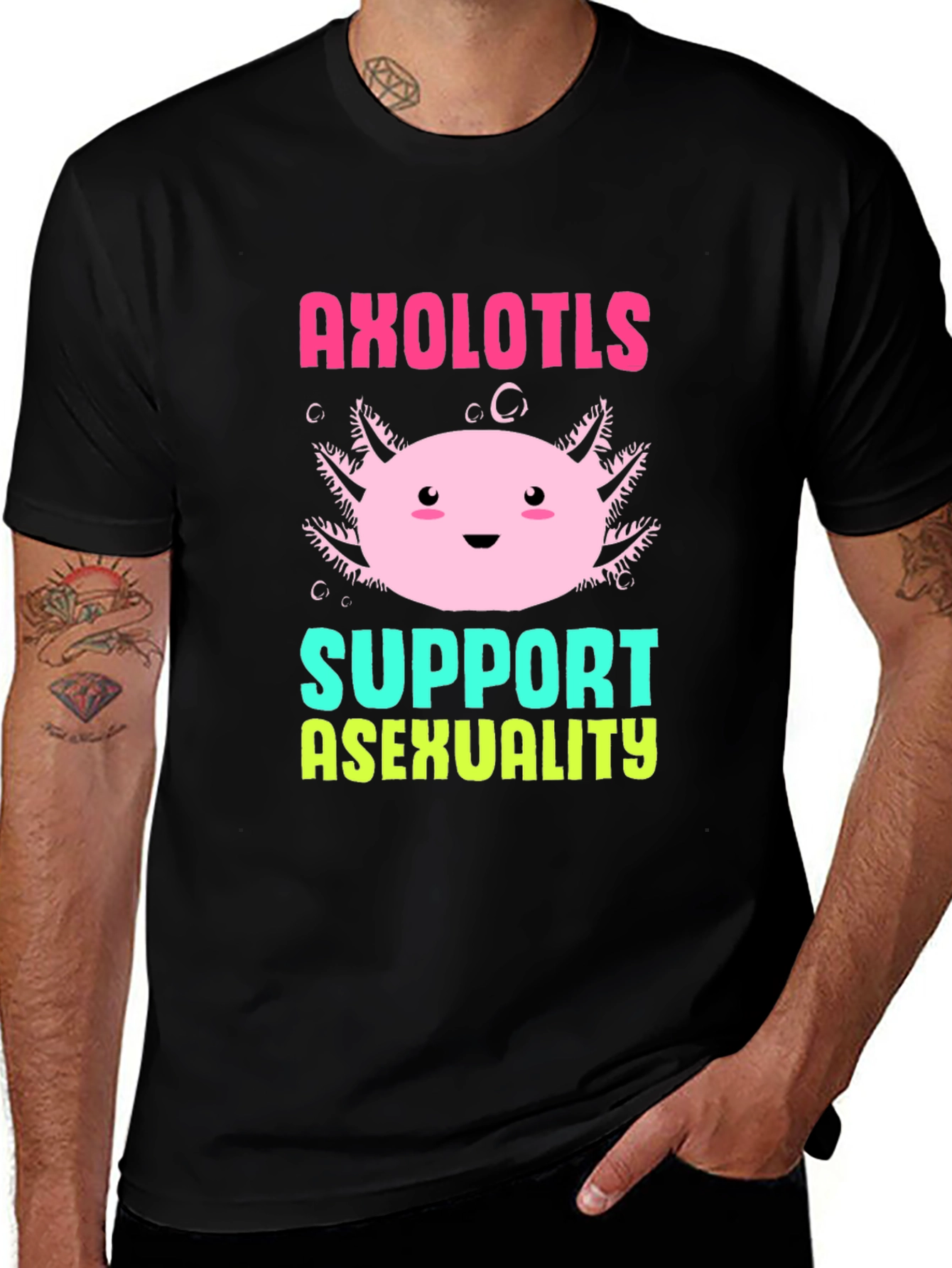 Axolotls Support Asexuality T-Shirt