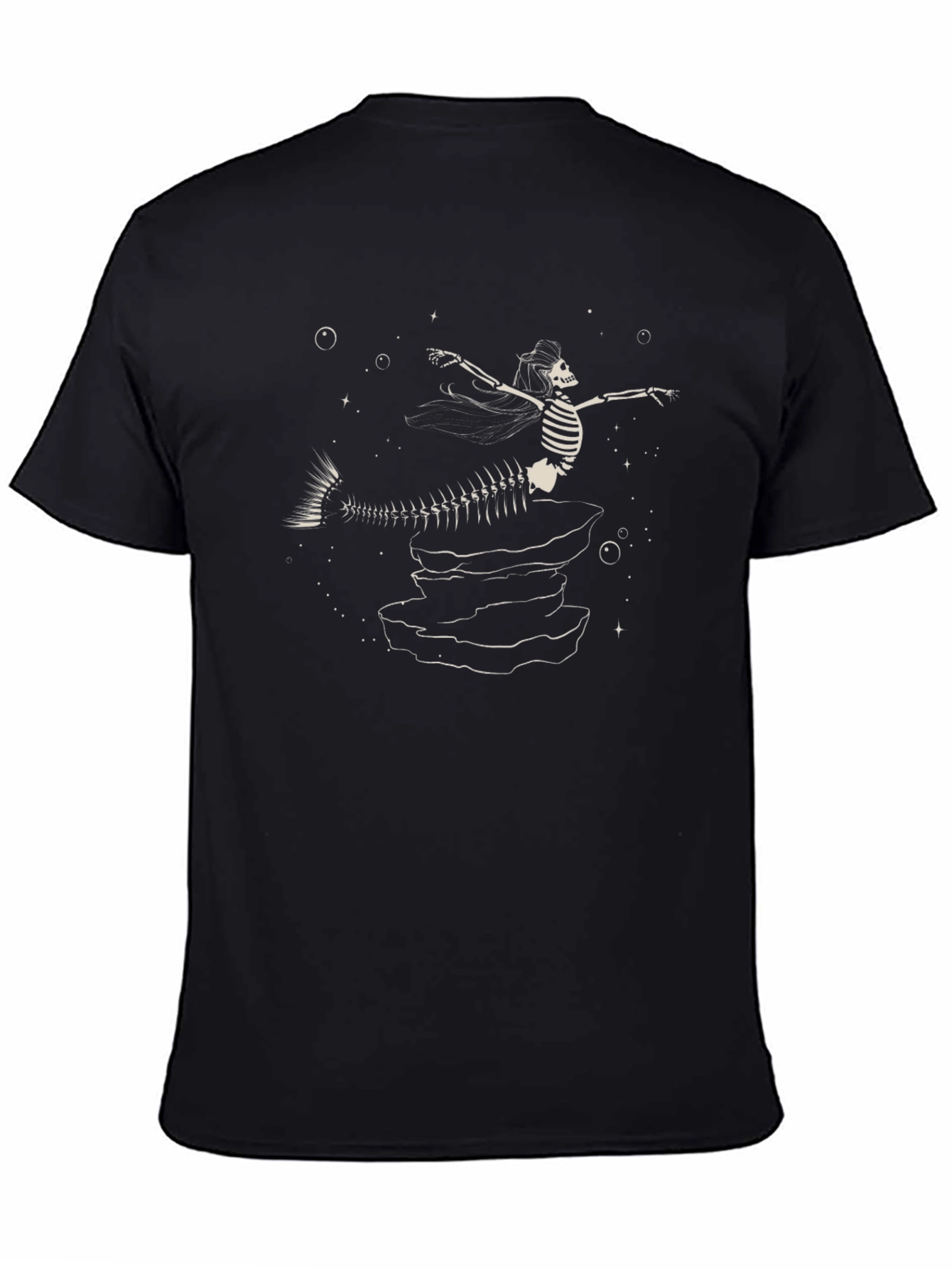 Skeleton Mermaid T-Shirt - Unique Graphic Tee