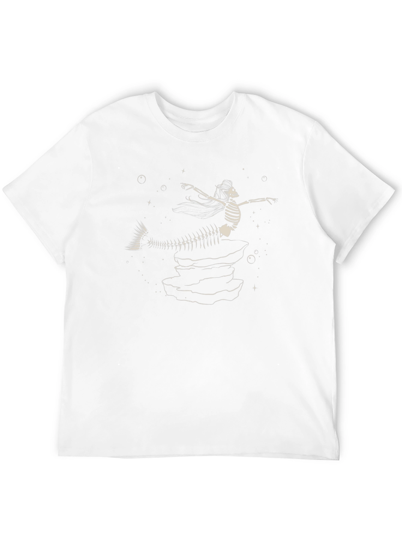 Skeleton Mermaid T-Shirt - Unique Graphic Tee