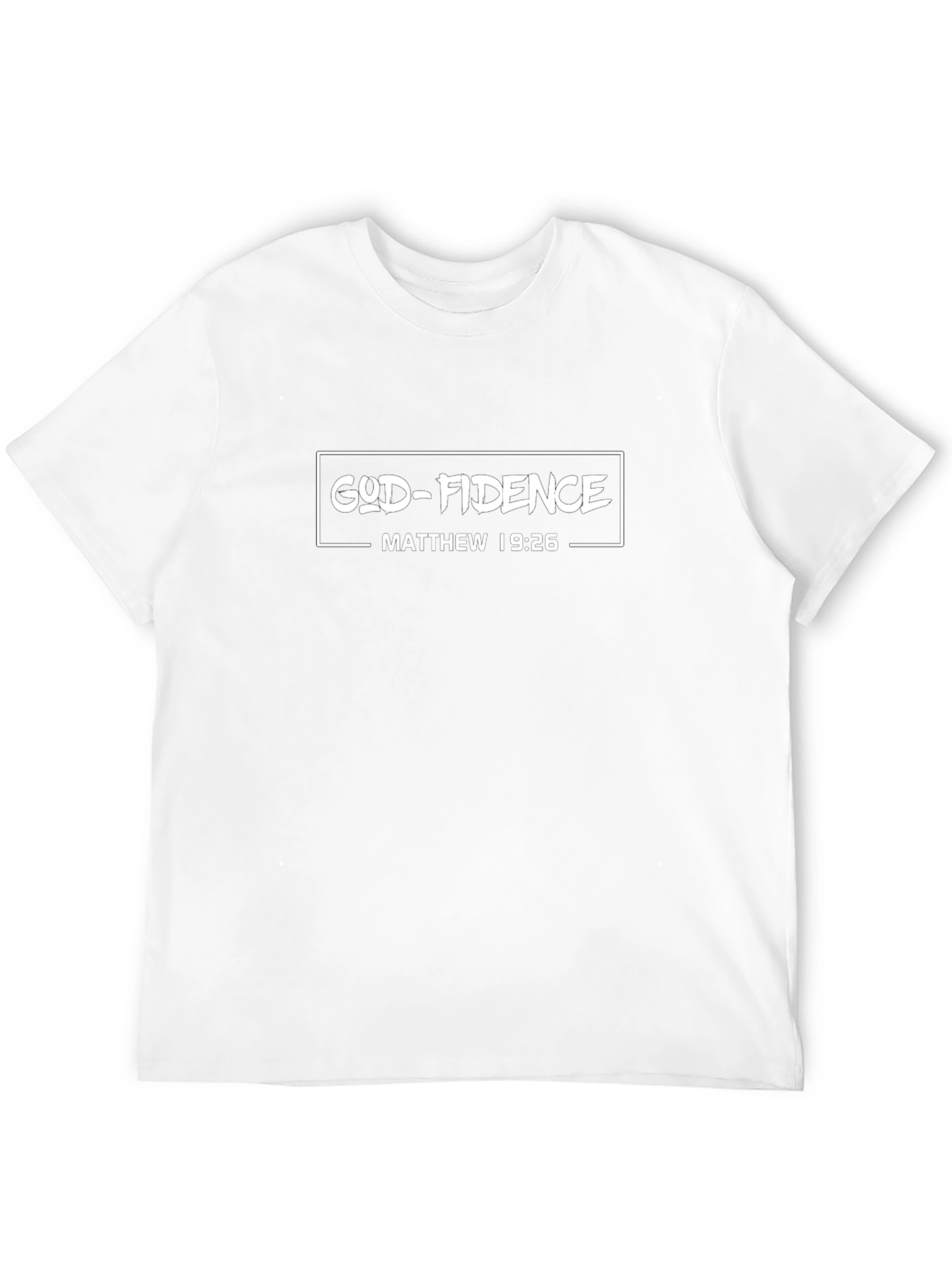 God-Fidence Matthew 19:26 Graphic T-Shirt