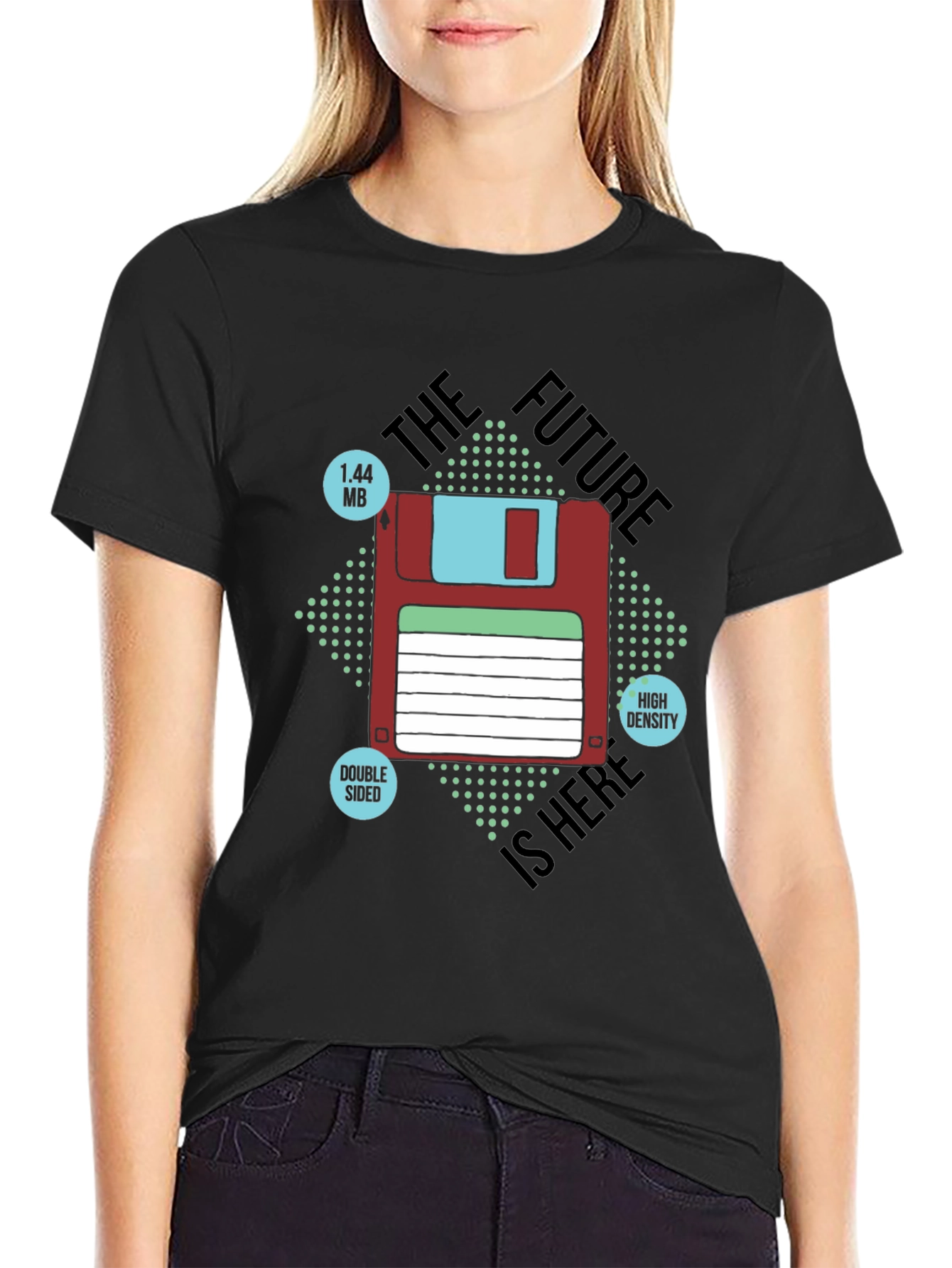 Retro Floppy Disk T-Shirt - The Future is Here
