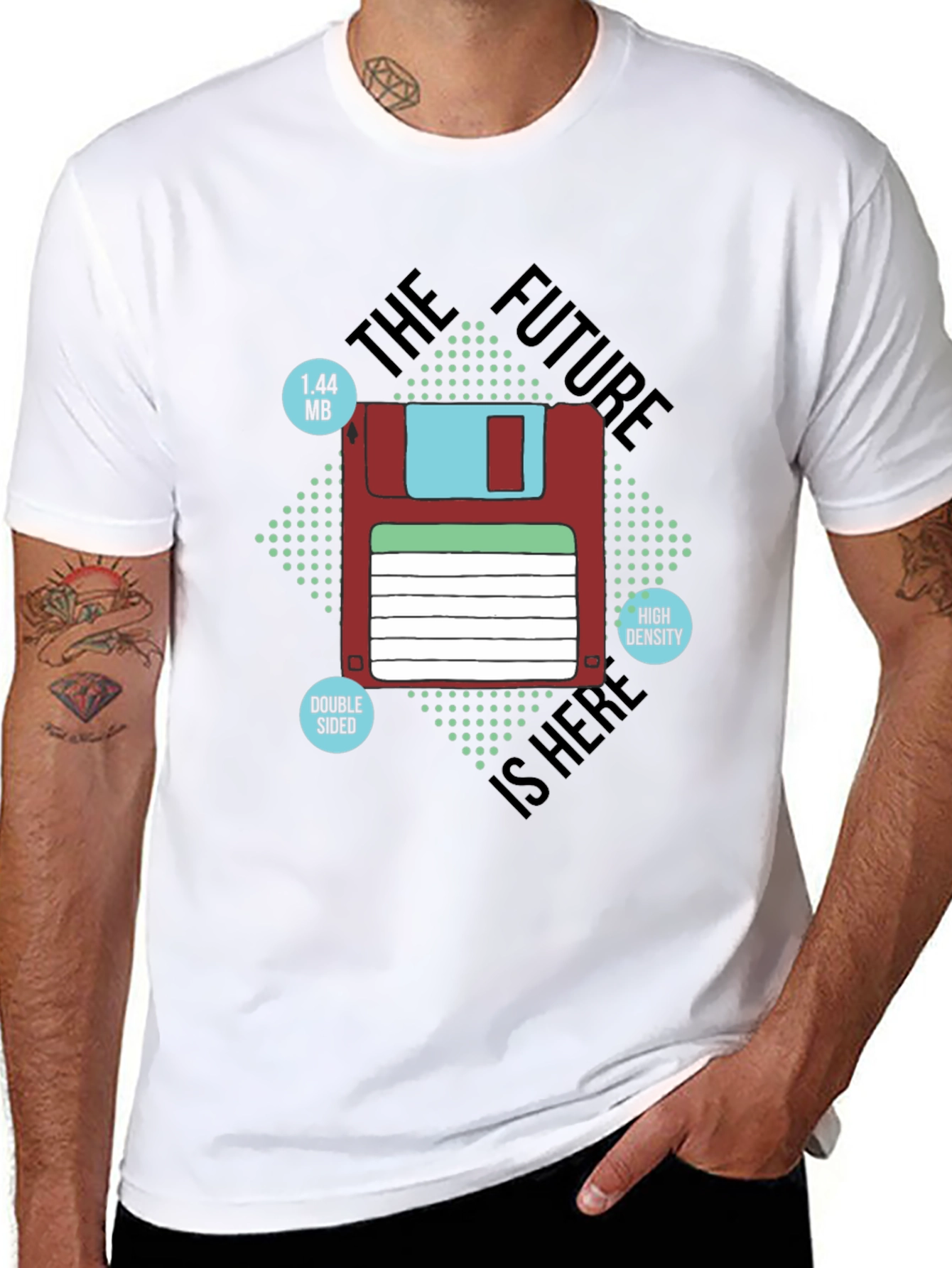 Retro Floppy Disk T-Shirt - The Future is Here