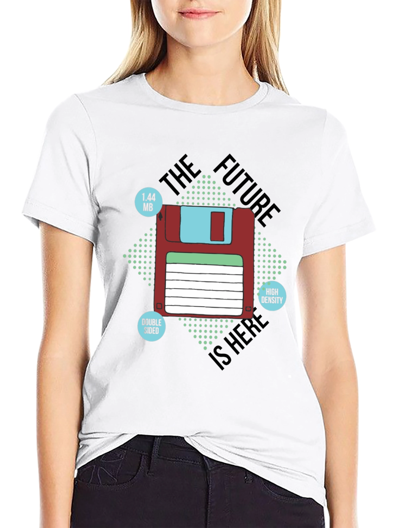 Retro Floppy Disk T-Shirt - The Future is Here