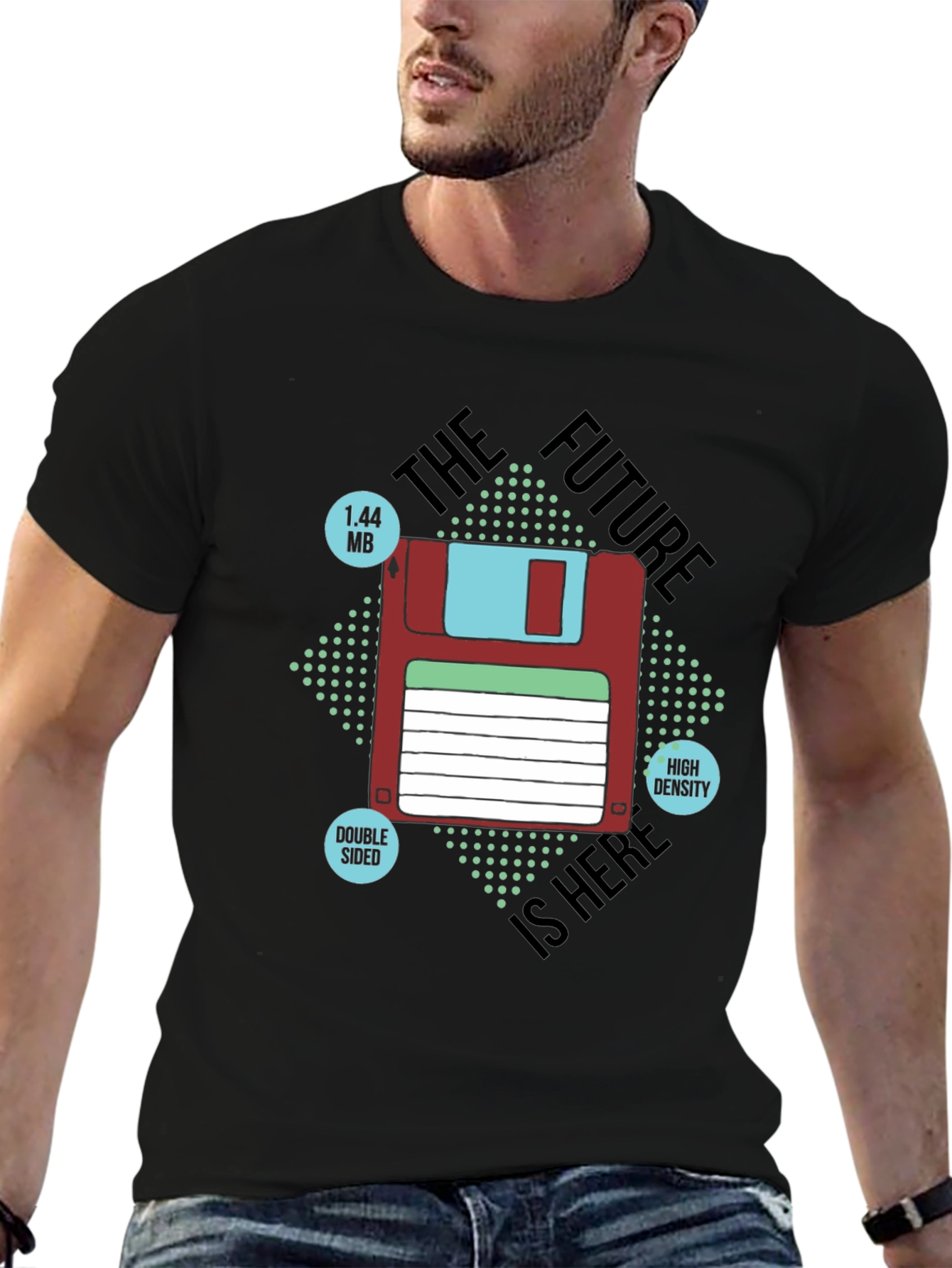 Retro Floppy Disk T-Shirt - The Future is Here