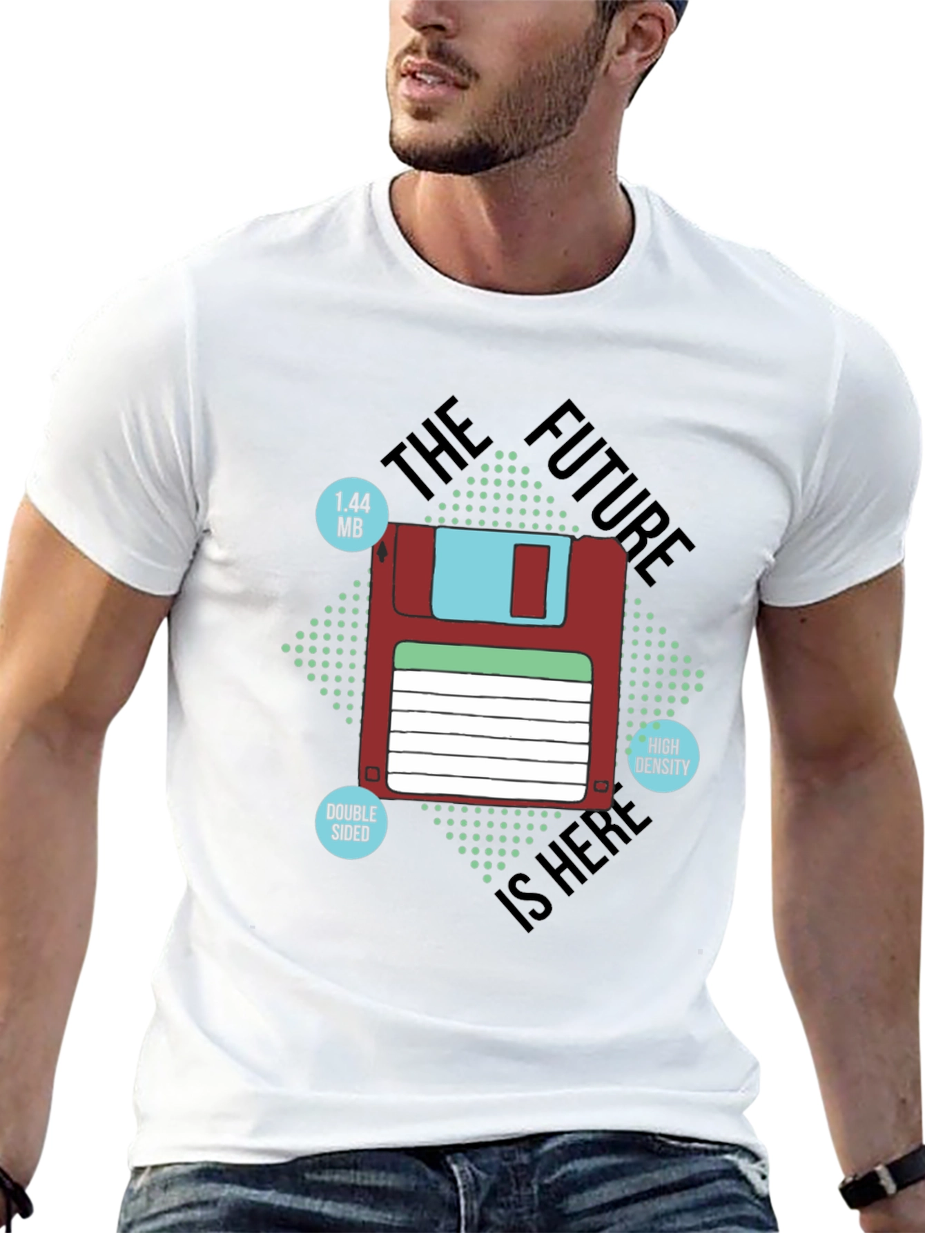 Retro Floppy Disk T-Shirt - The Future is Here