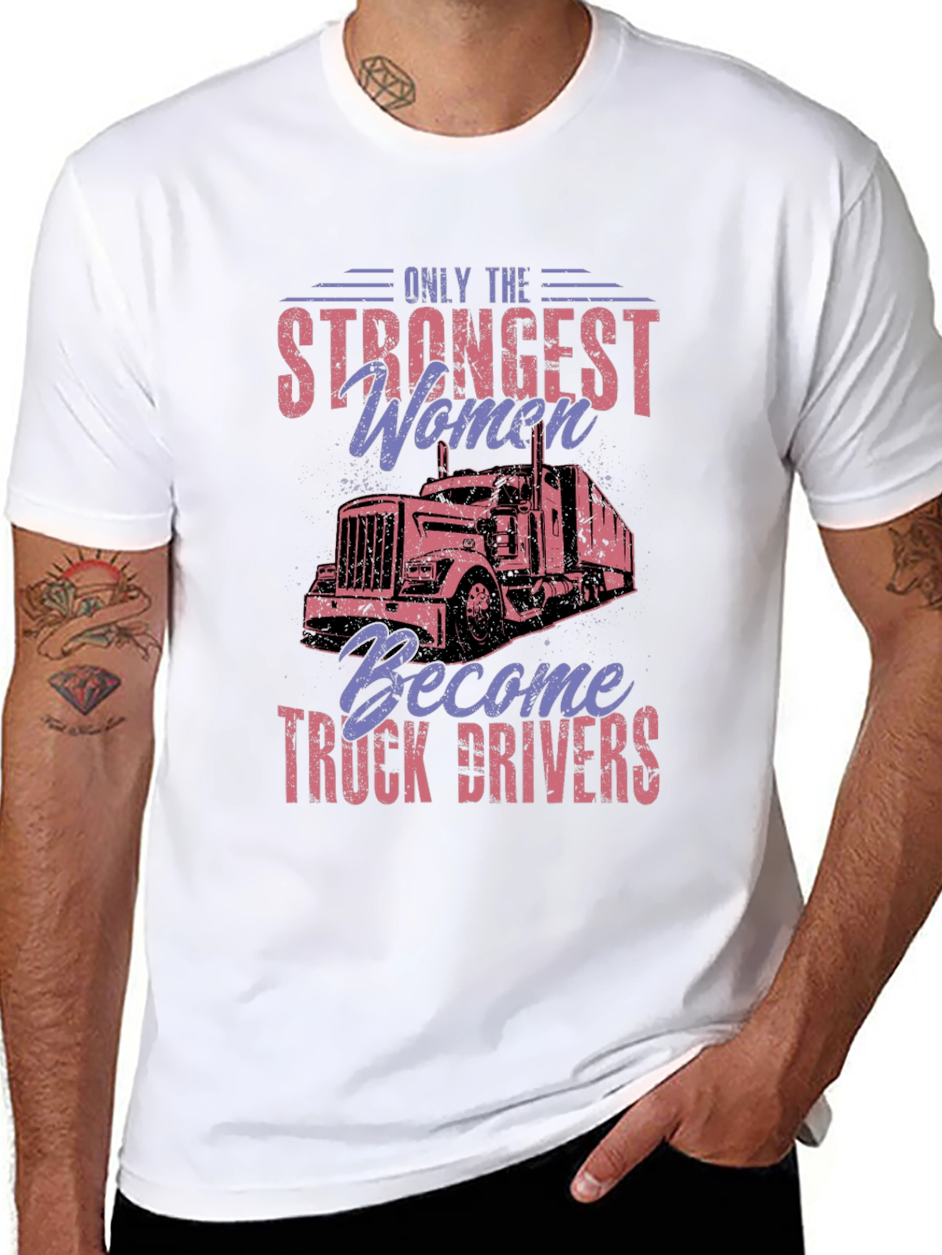 Strong Women Trucker Graphic T-Shirt