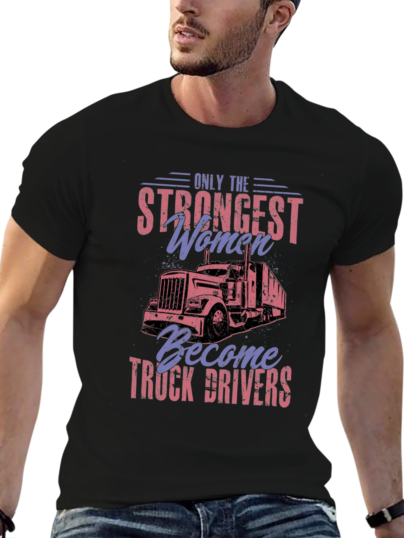 Strong Women Trucker Graphic T-Shirt
