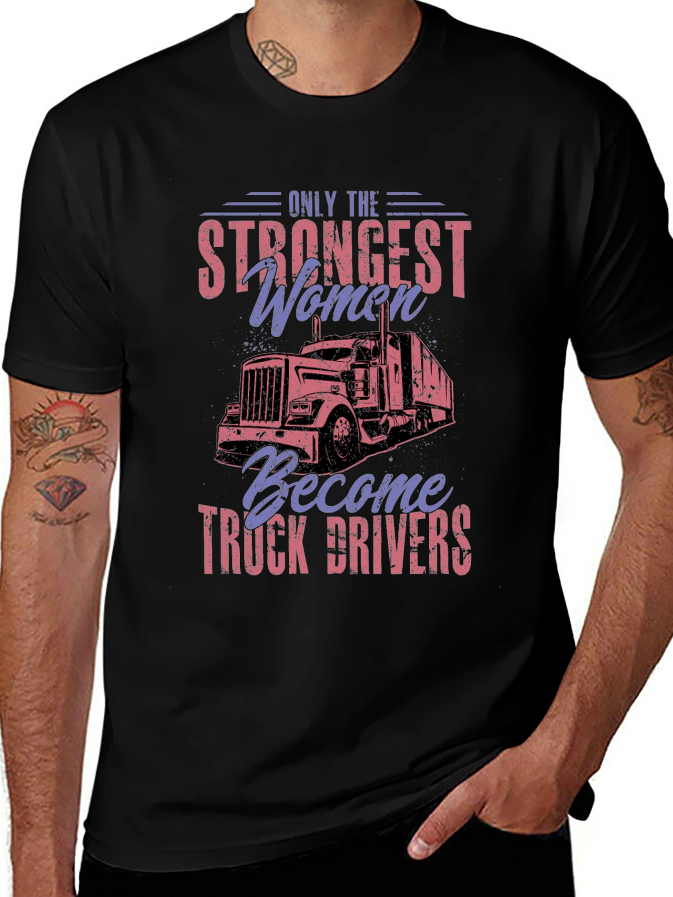 Strong Women Trucker Graphic T-Shirt