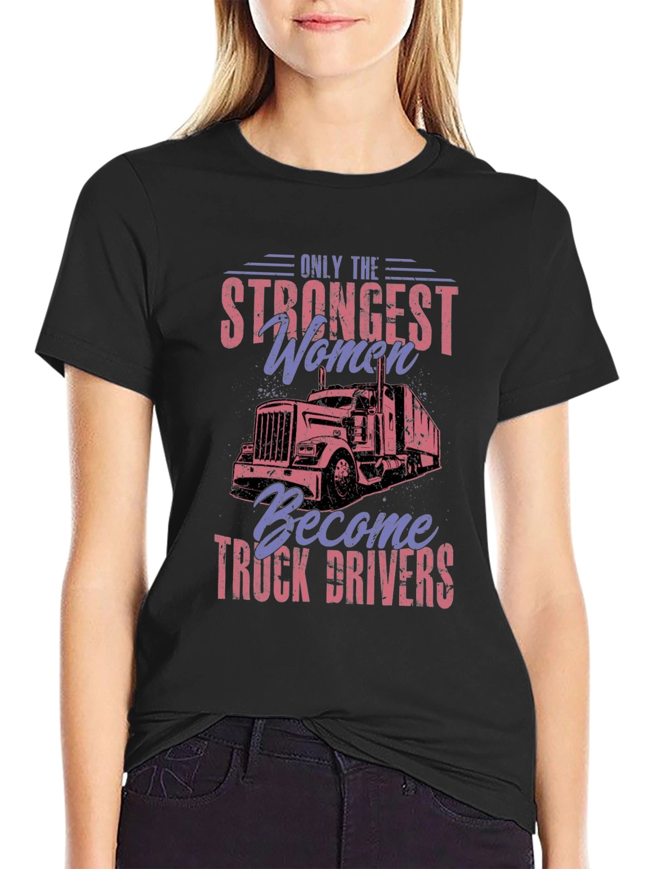 Strong Women Trucker Graphic T-Shirt