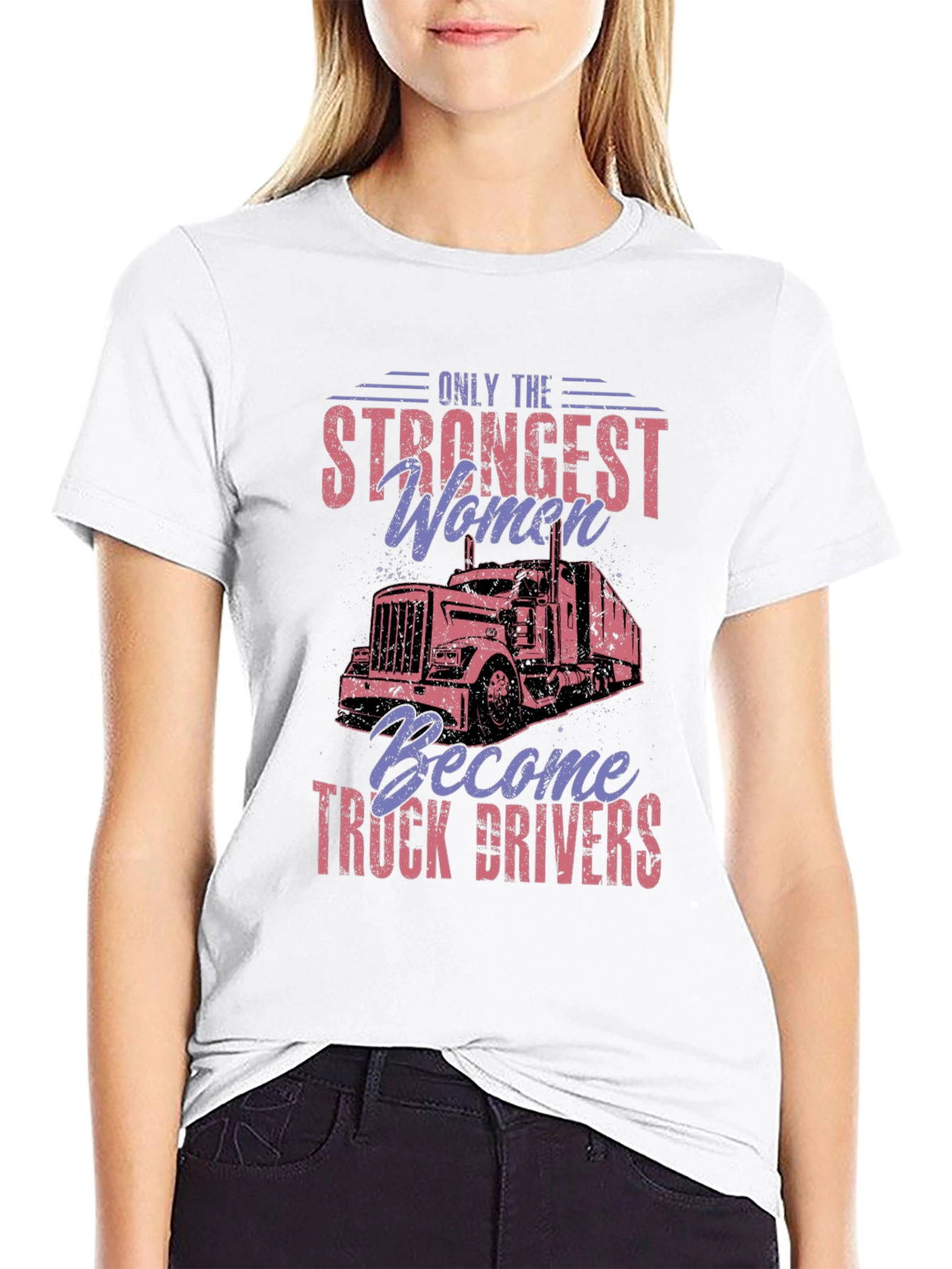 Strong Women Trucker Graphic T-Shirt