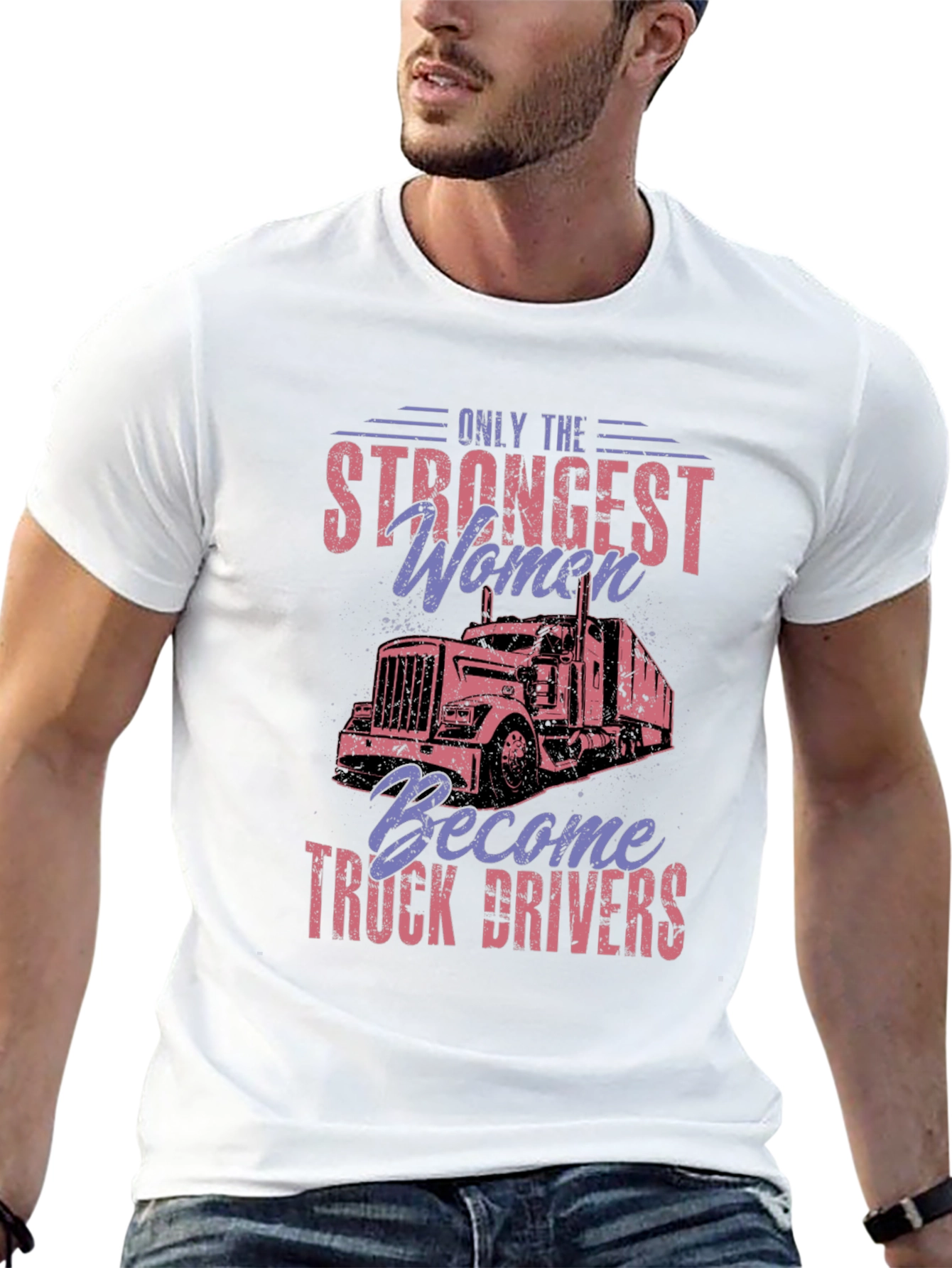 Strong Women Trucker Graphic T-Shirt