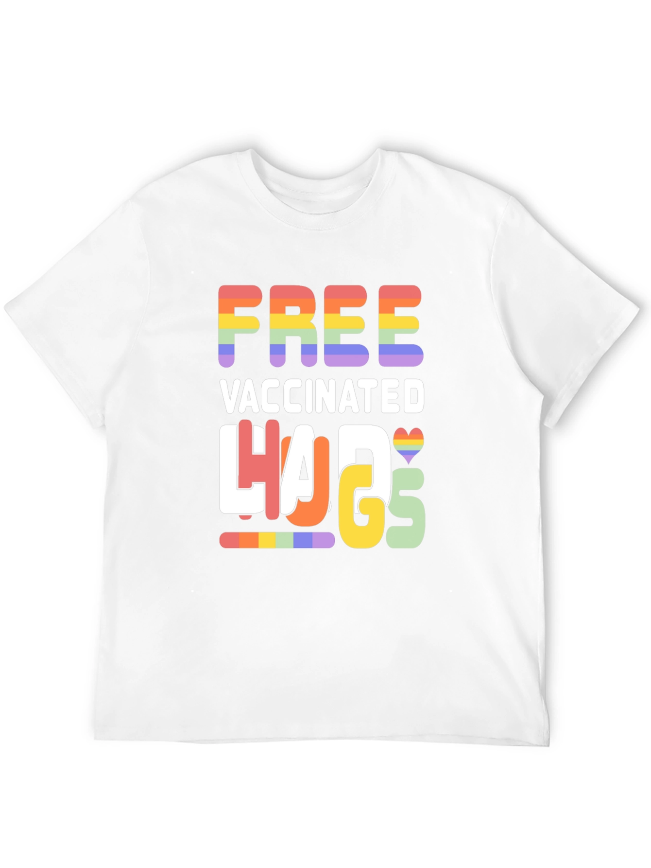 Free Vaccinated Hugs Pride T-Shirt