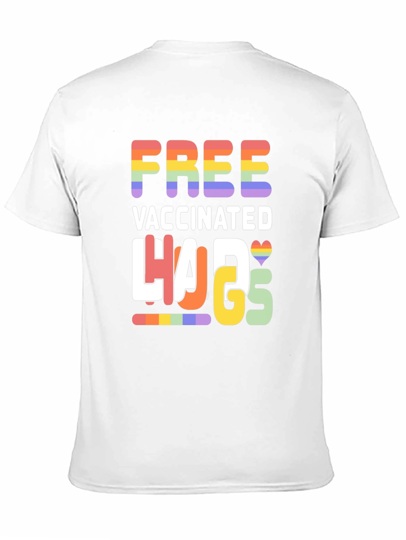 Free Vaccinated Hugs Pride T-Shirt