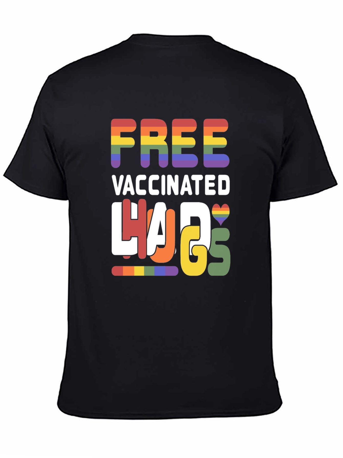 Free Vaccinated Hugs Pride T-Shirt