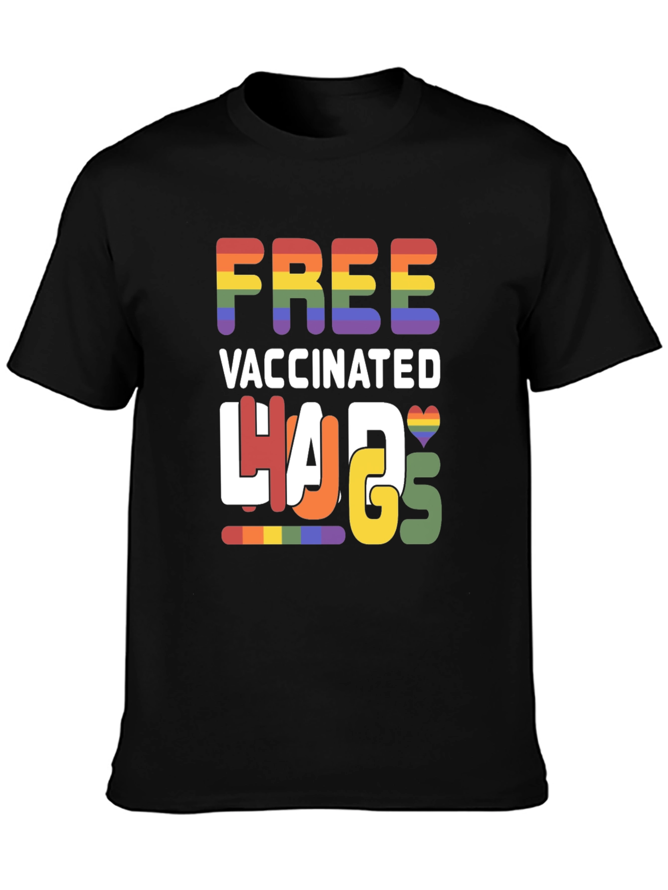 Free Vaccinated Hugs Pride T-Shirt