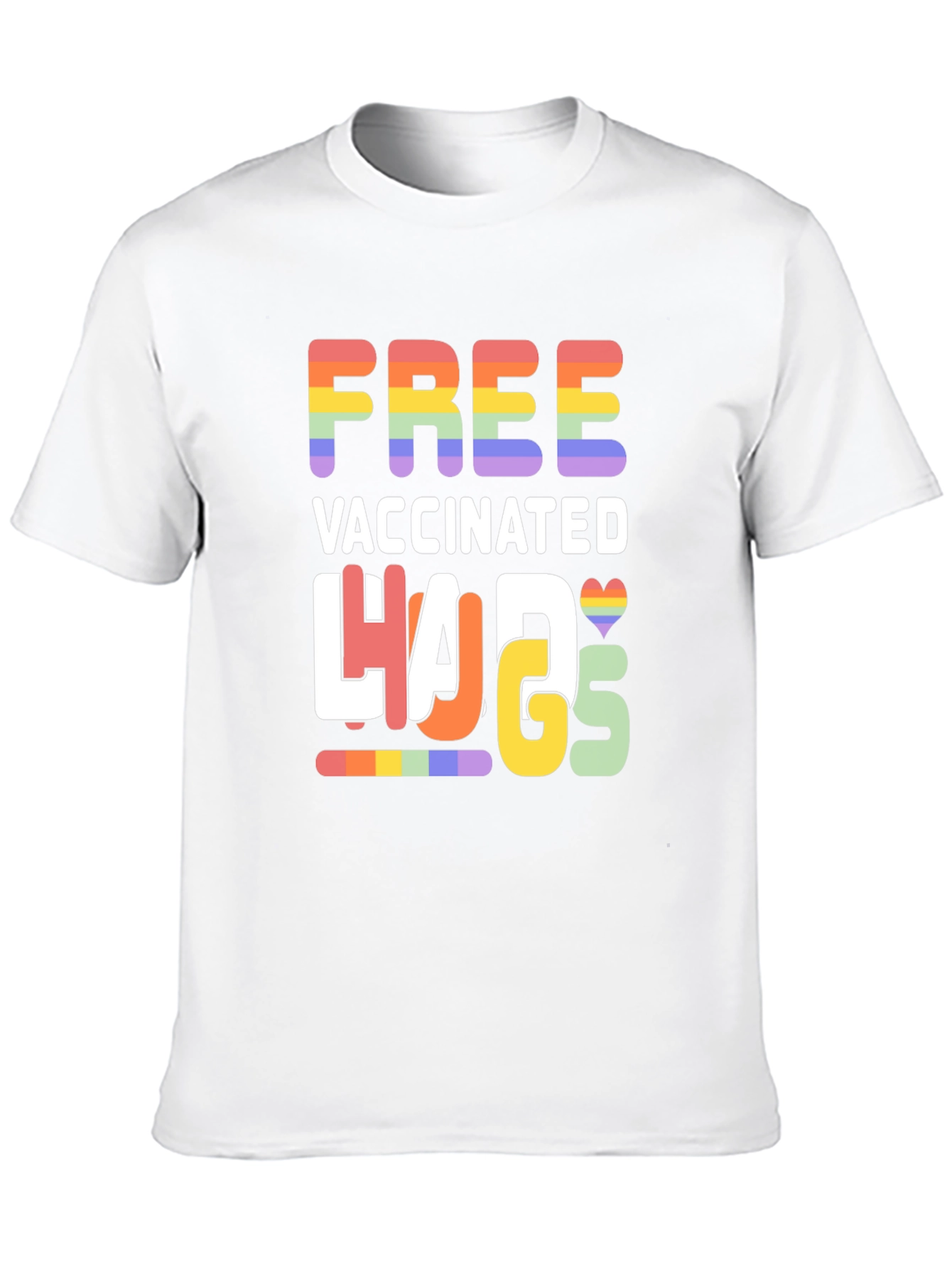 Free Vaccinated Hugs Pride T-Shirt
