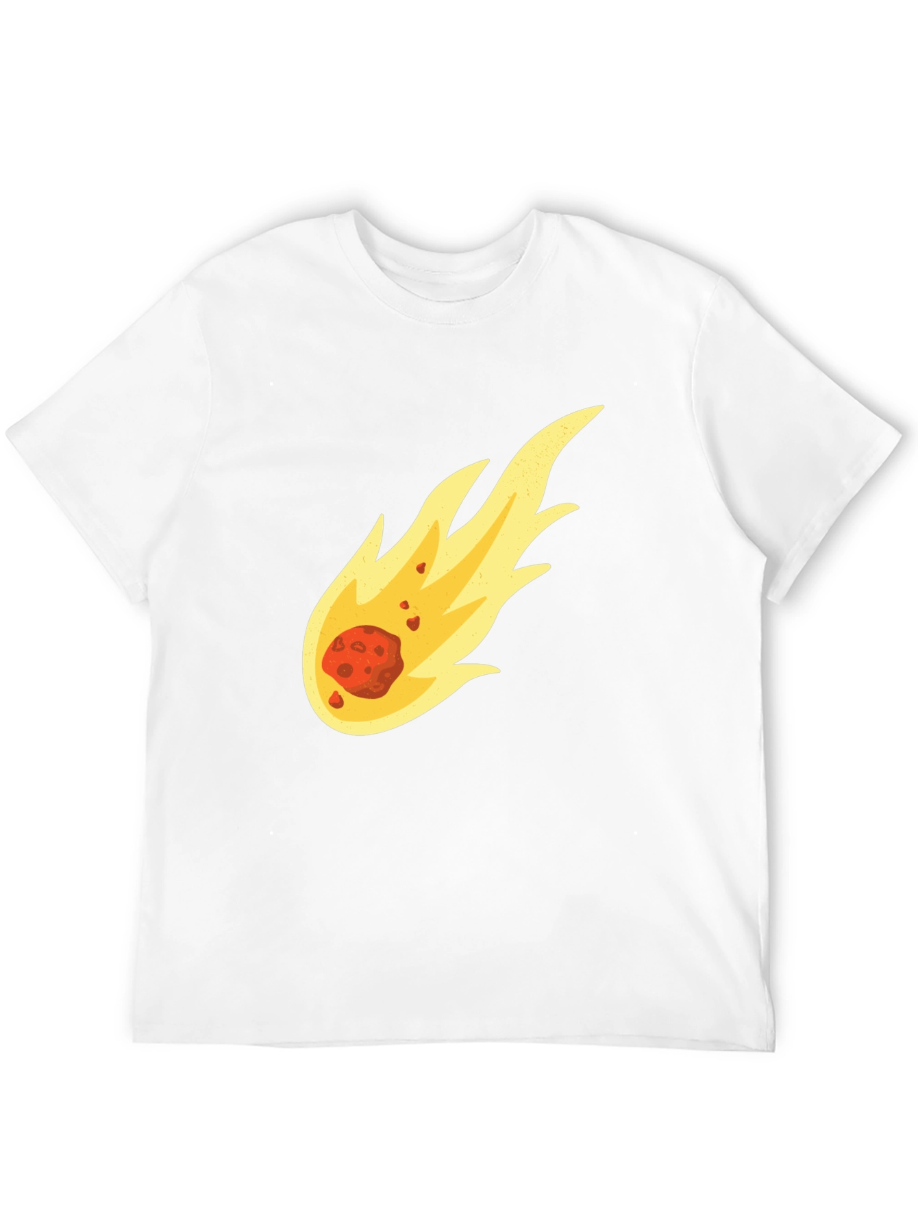 Fiery Comet Graphic Tee - Black Cotton T-Shirt