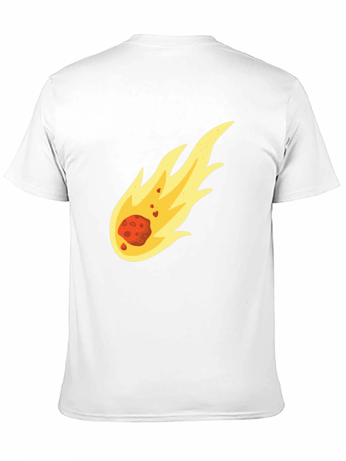 Fiery Comet Graphic Tee - Black Cotton T-Shirt