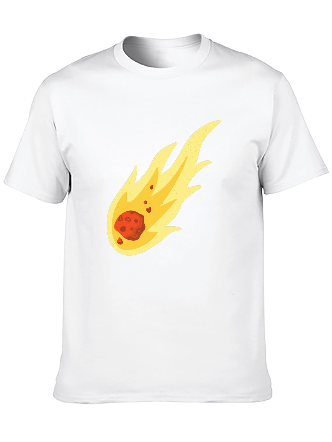 Fiery Comet Graphic Tee - Black Cotton T-Shirt