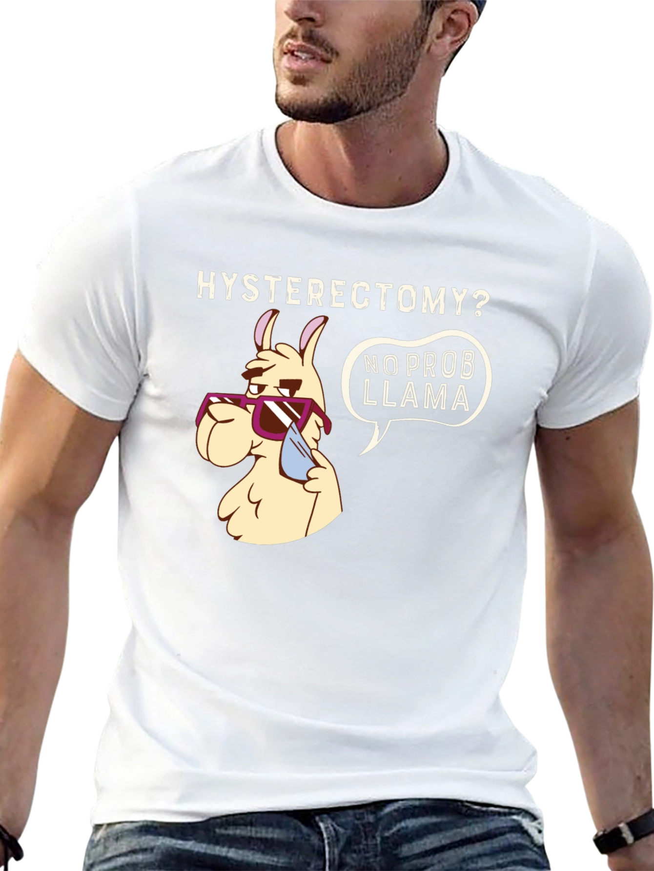 Hysterectomy No Prob Llama Graphic Tee