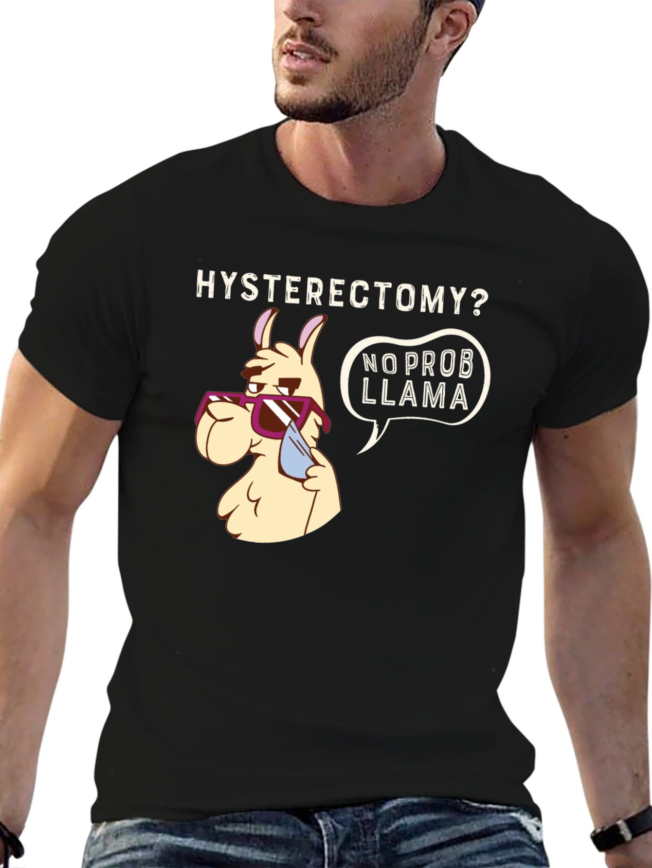 Hysterectomy No Prob Llama Graphic Tee