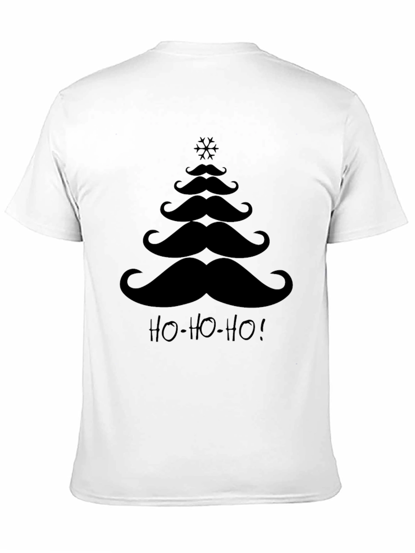 Festive Mustache Christmas Tree T-Shirt