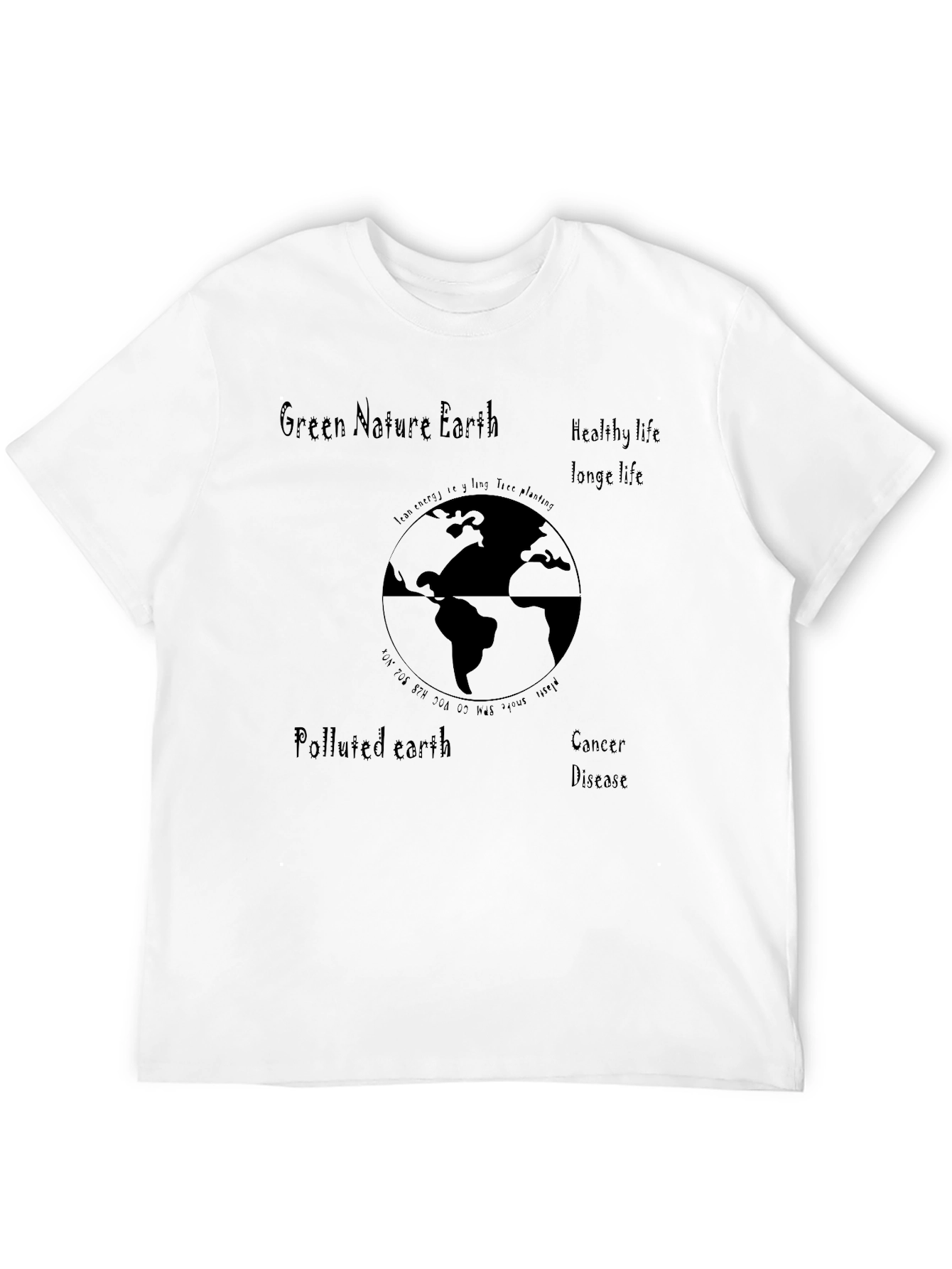 Eco-Friendly Earth Graphic T-Shirt