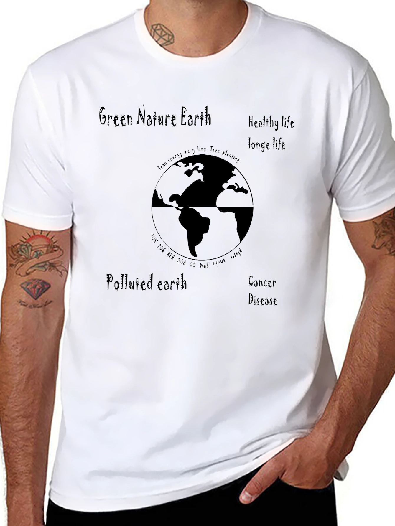 Eco-Friendly Earth Graphic T-Shirt