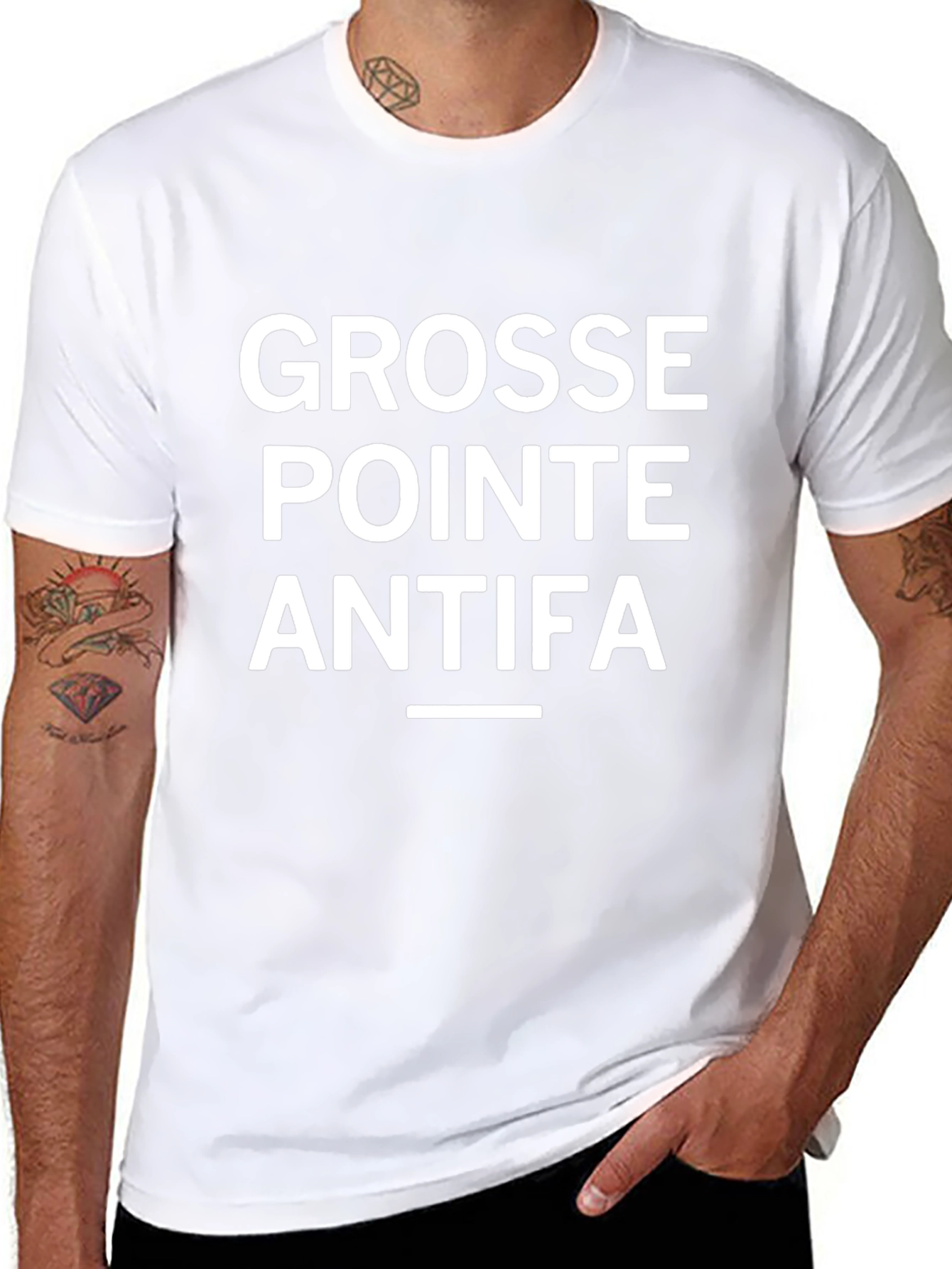 Grosse Pointe Antifa Black T-Shirt